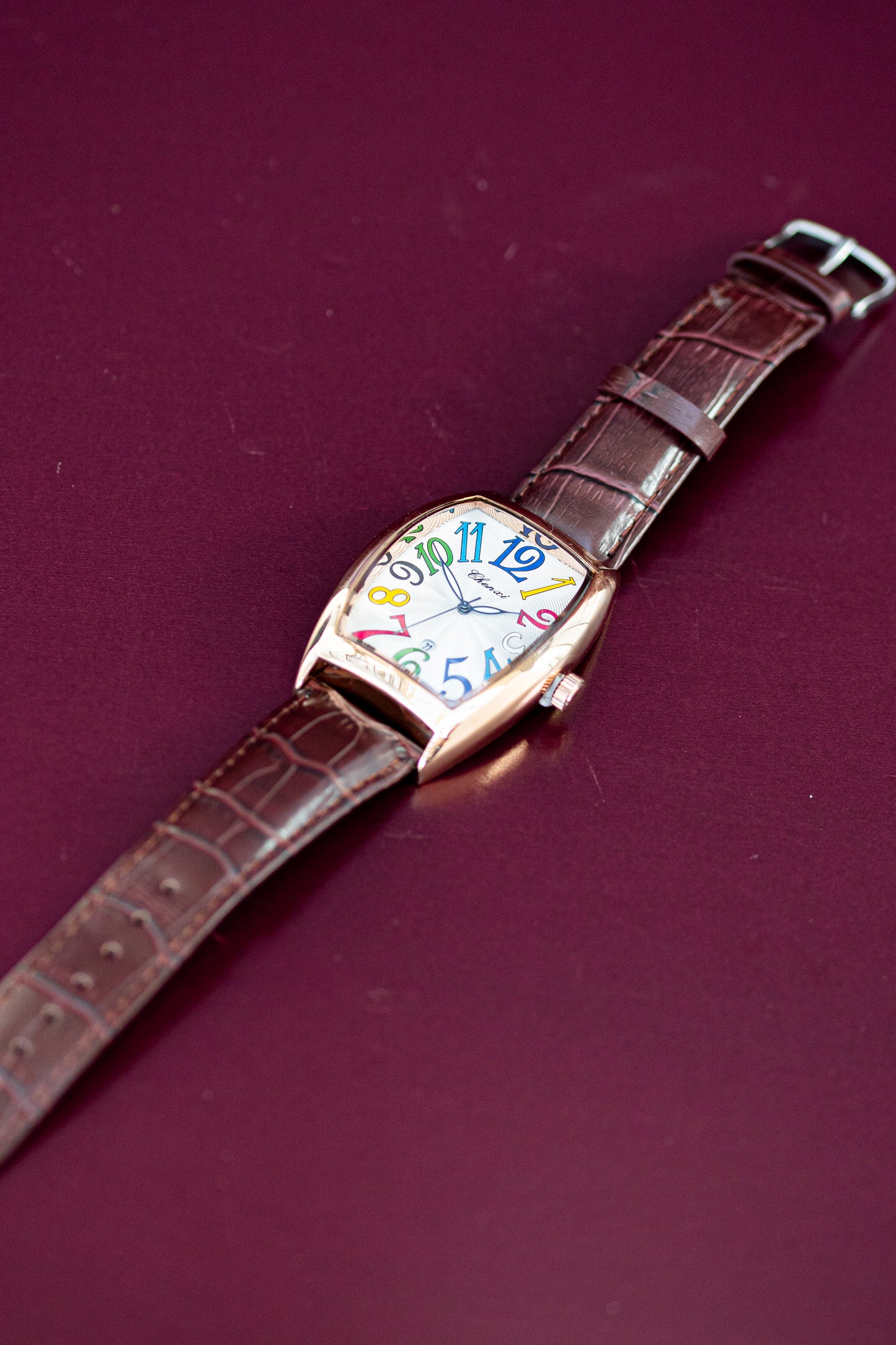 CHENXI ROSE GOLD PLATED QUARTZ FASHION WATCH