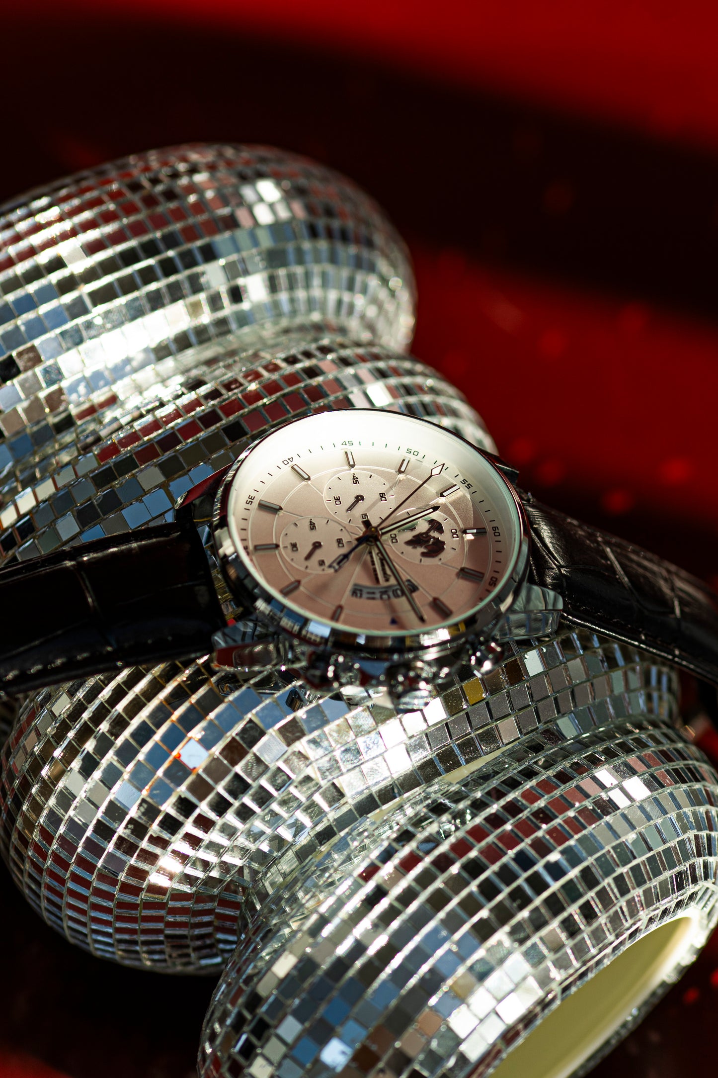 CONRADINI STEEL QUARTZ JAPAN FASHION CHRONOGRAPH WATCH