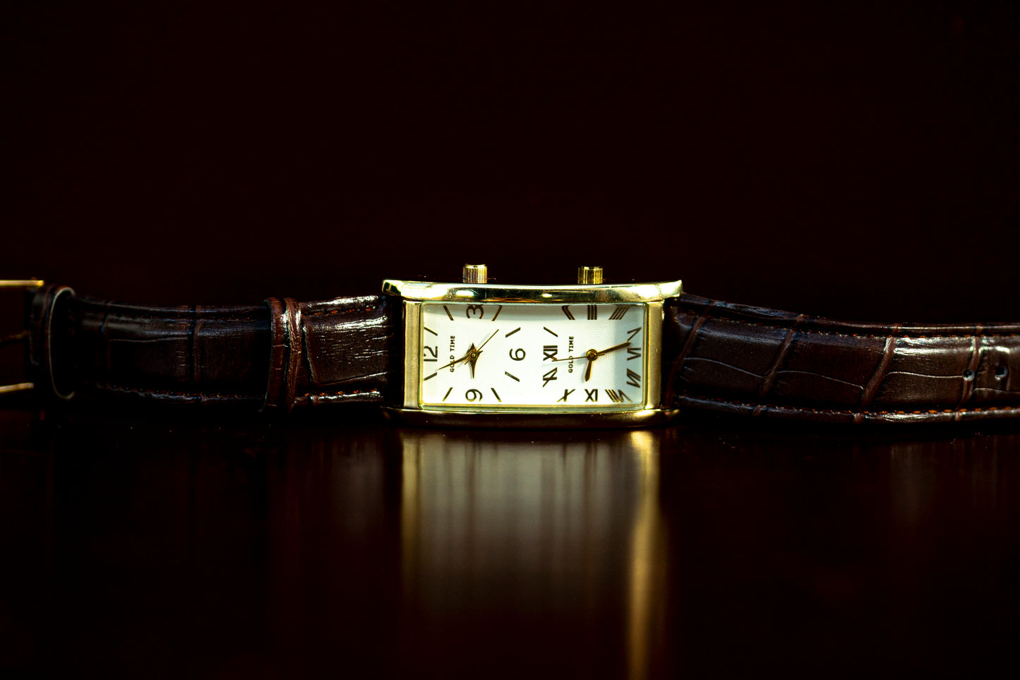 GOLD TIME GOLD PLATED QUARTZ FASHION WATCH
