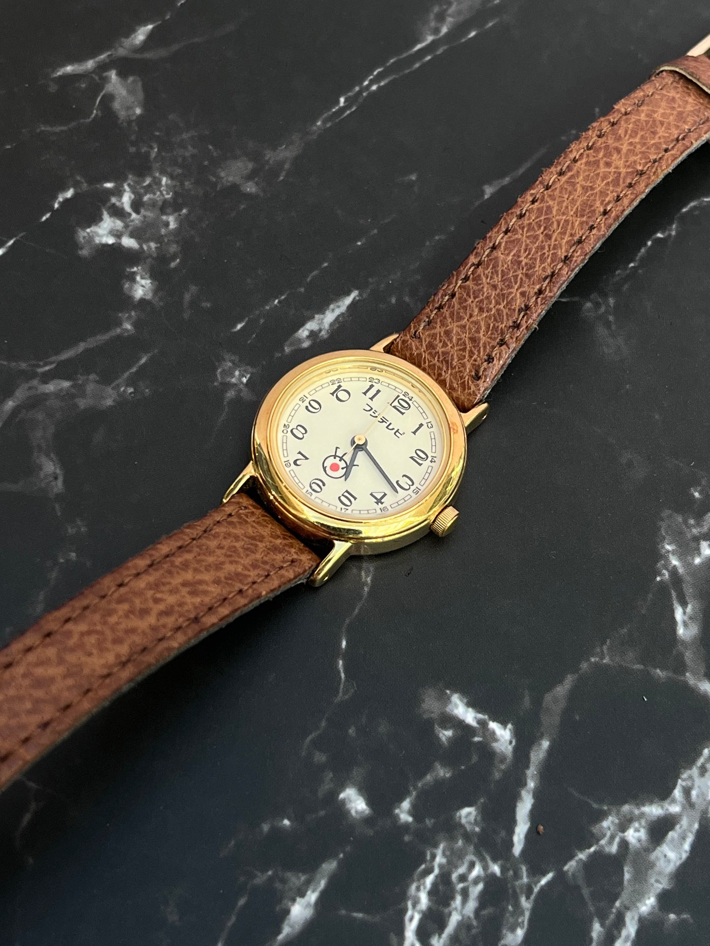 CITIZEN FUJITSU QUARTZ GOLD PLATED WHITE DIAL JAPAN PRELOVED WATCH