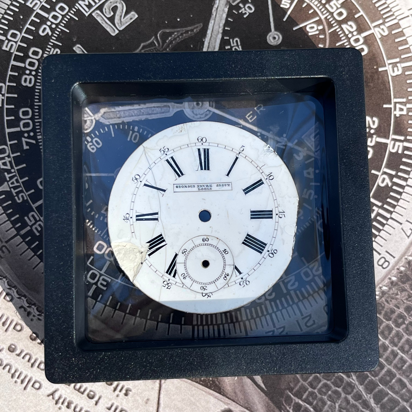 GEORGES FAVRE JACOT LOCLE ENAMEL POCKET WATCH DIAL LATE 19TH CENTURY SWISS PRE-LOVED ANTIQUE DIAL
