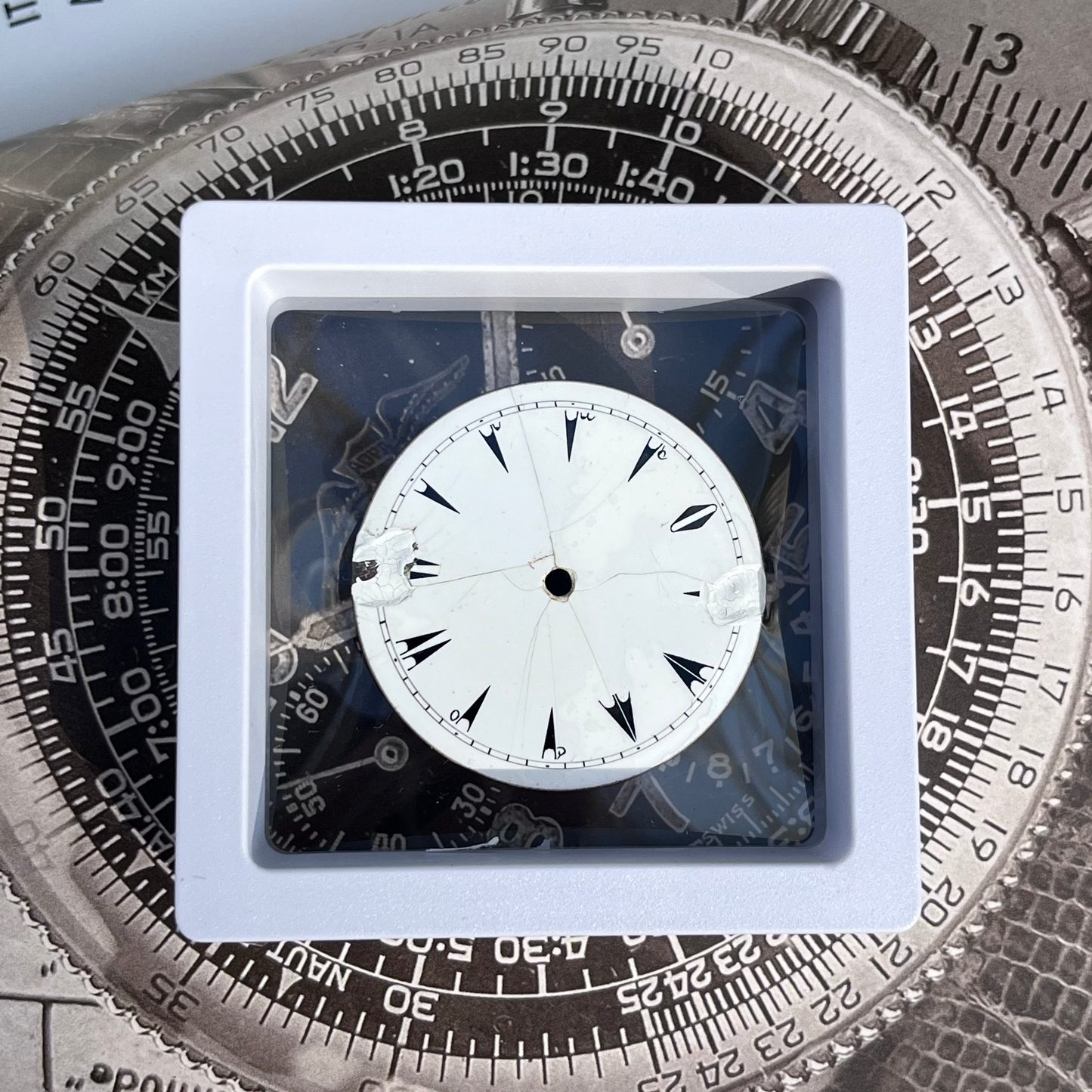 UNSIGNED ANTIQUE ENAMEL POCKET WATCH DIAL ART NOUVEAU SWISS STYLE LATE 19TH CENTURY PRE-LOVED COLLECTOR’S DIAL