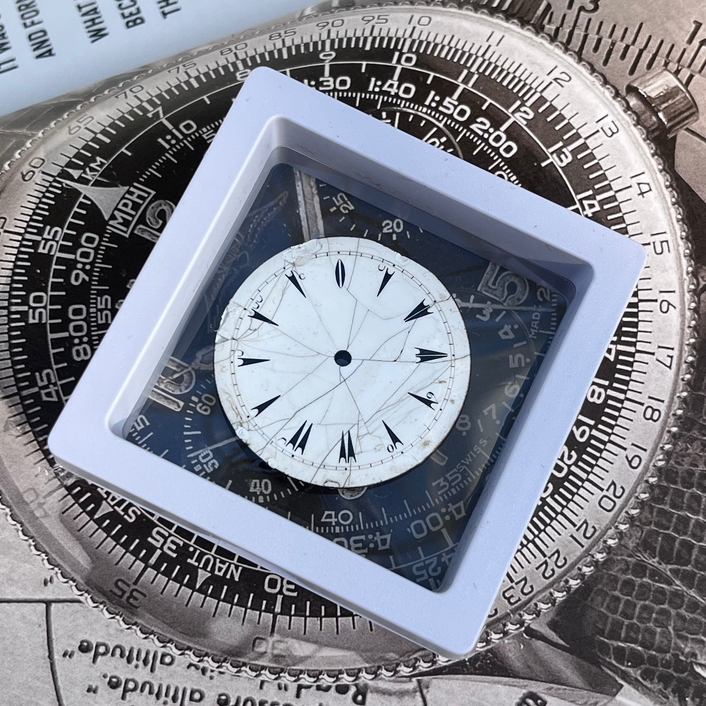 UNSIGNED ANTIQUE ENAMEL POCKET WATCH DIAL SWISS LATE 19TH CENTURY PRE-LOVED COLLECTOR’S DIAL