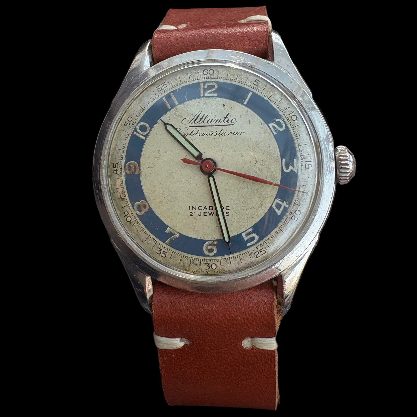 ATLANTIC VINTAGE MANUAL WINDING WATCH 1950s SWISS PRE-OWNED WATCH