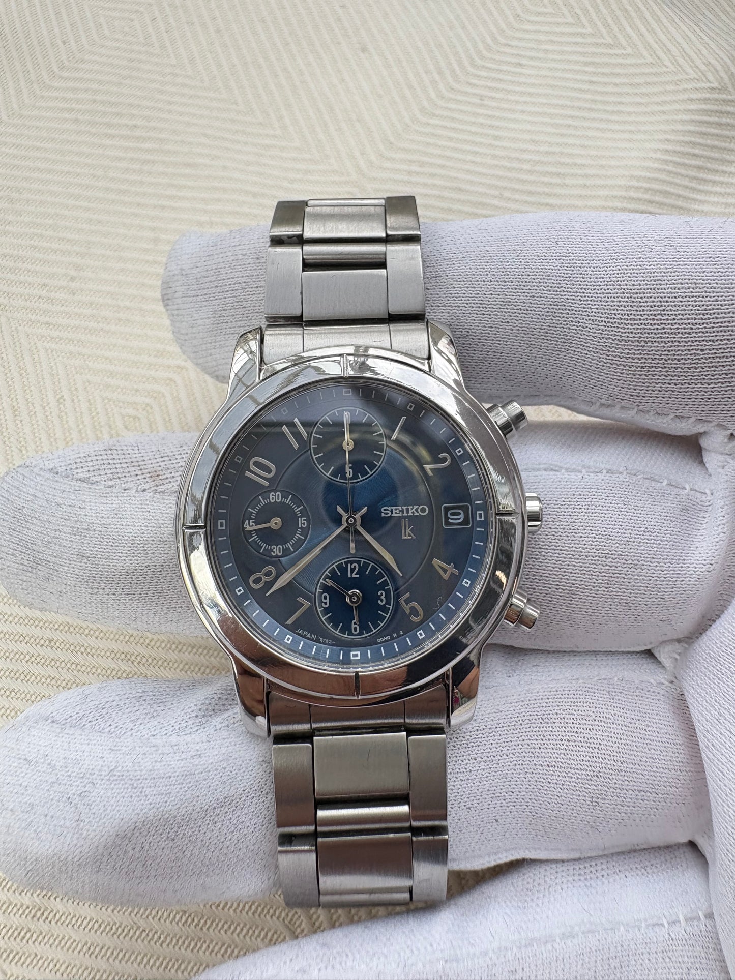SEIKO LK CHRONOGRAPH UNISEX PREOWNED QUARTZ JAPAN WATCH