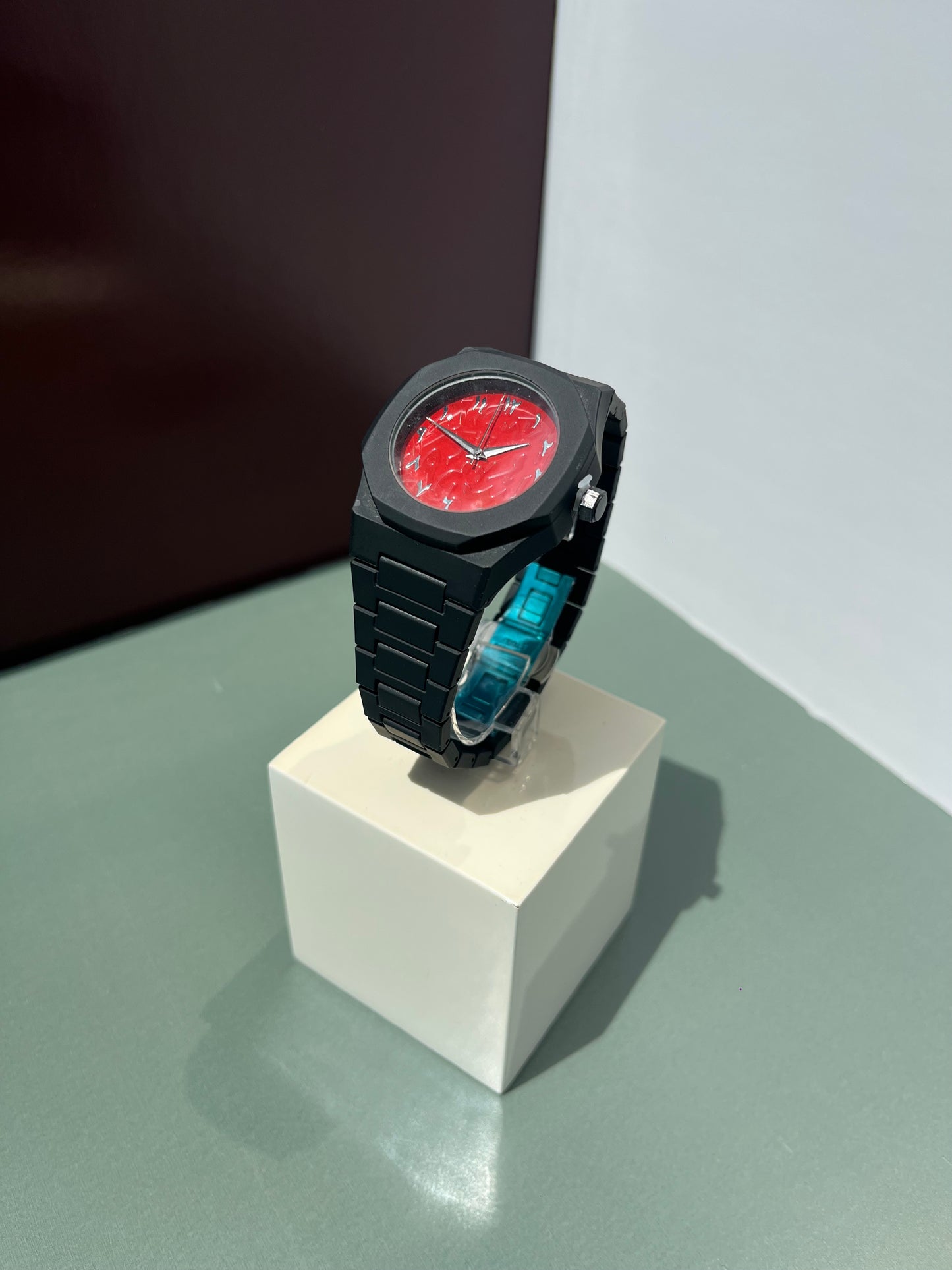 ARABIC DIAL QUARTZ BLACK RESIN FASHION BRAND NEW WATCH