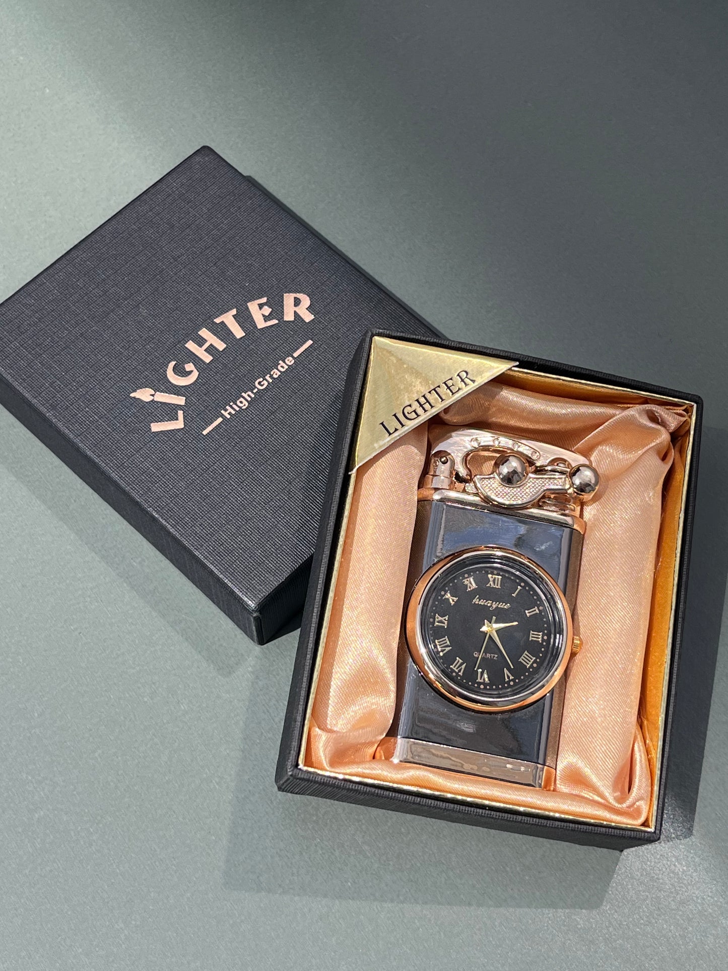 HUAYUE LIGHTER CLOCK QUARTZ FASHION BRAND NEW TABLE WATCH