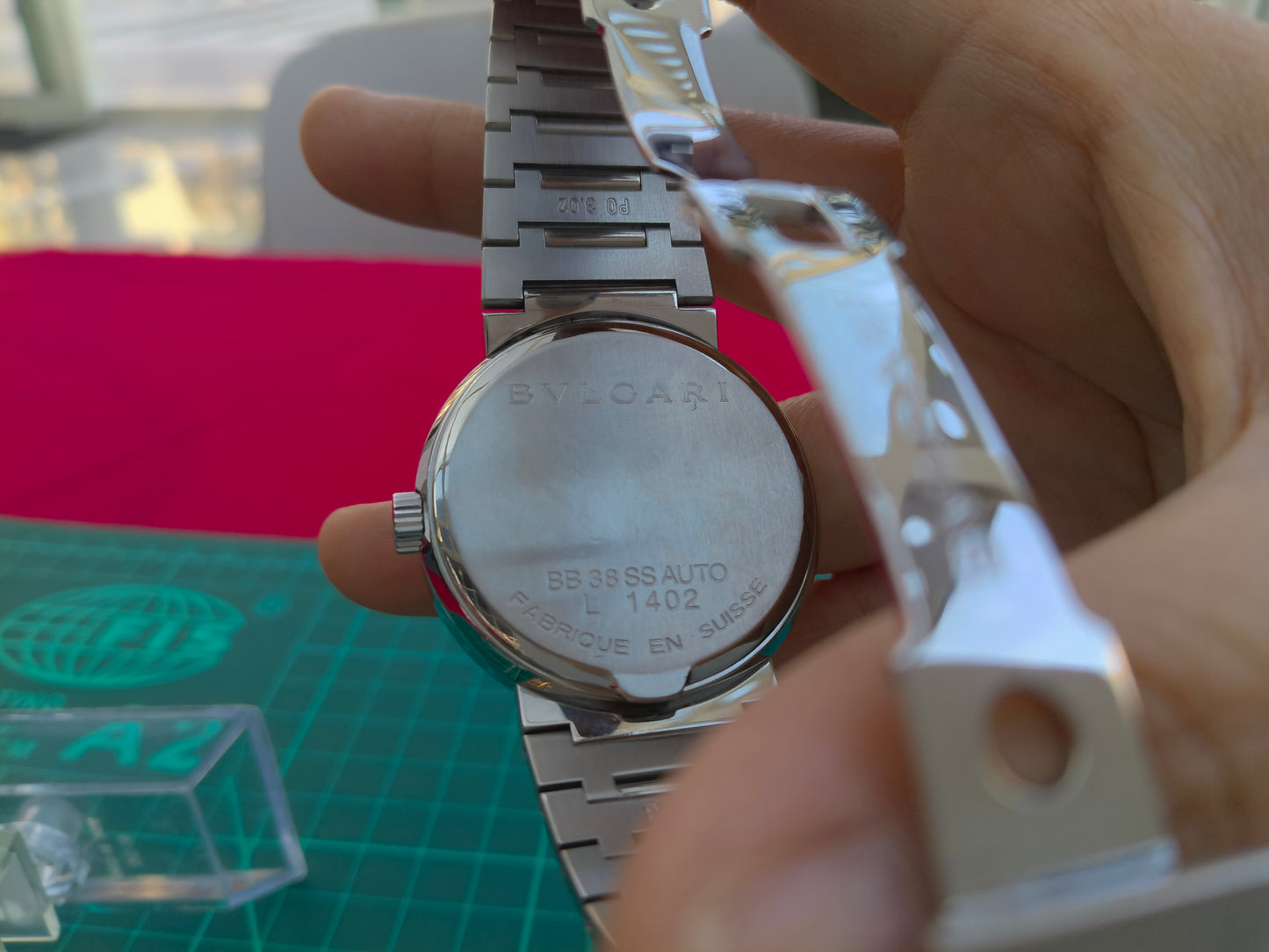 BVLGARI BLACK STAINLESS STEEL BVLGARI WRISTWATCH AUTOMATIC SWISS