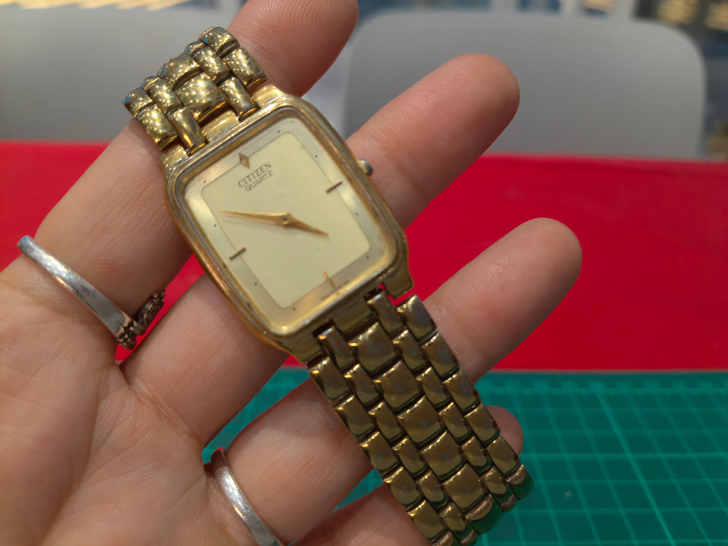 CITIZEN  TANK QUARTZ YELLOW GOLD JAPAN