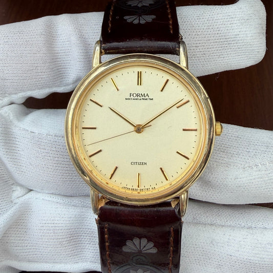 CITIZEN FORMA DRESS GOLDPLATED NEOVINTAGE 1990s QUARTZ JAPAN UNISEX WATCH