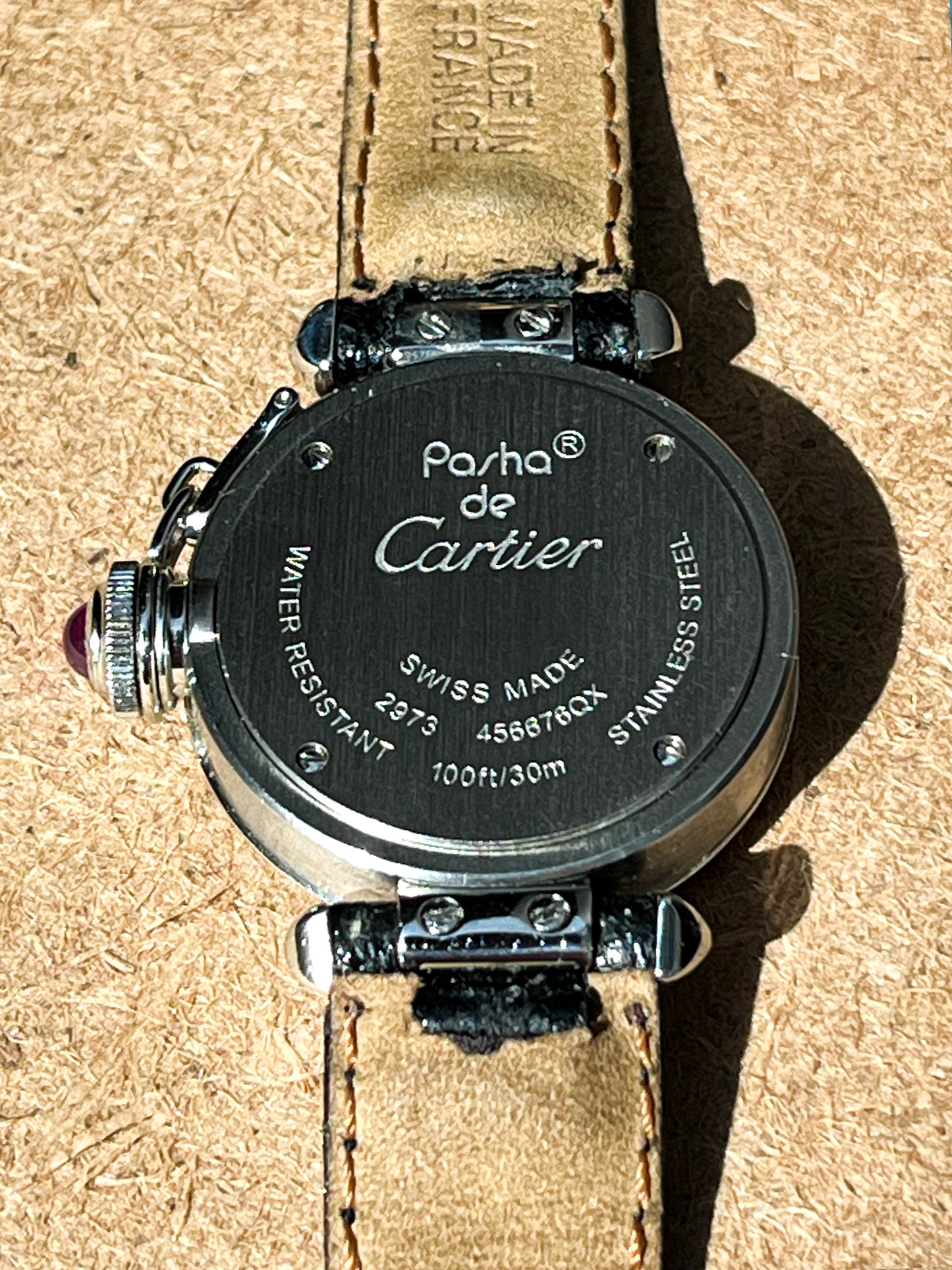 CARTIER PASHA DE CARTIER DIAMOND BEZEL PINK DIAL SWISS MADE QUARTZ PRELOVED WATCH