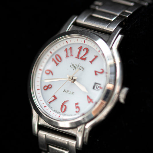INGENU SOLAR STEEL JAPAN QUARTZ PRELOVED WATCH