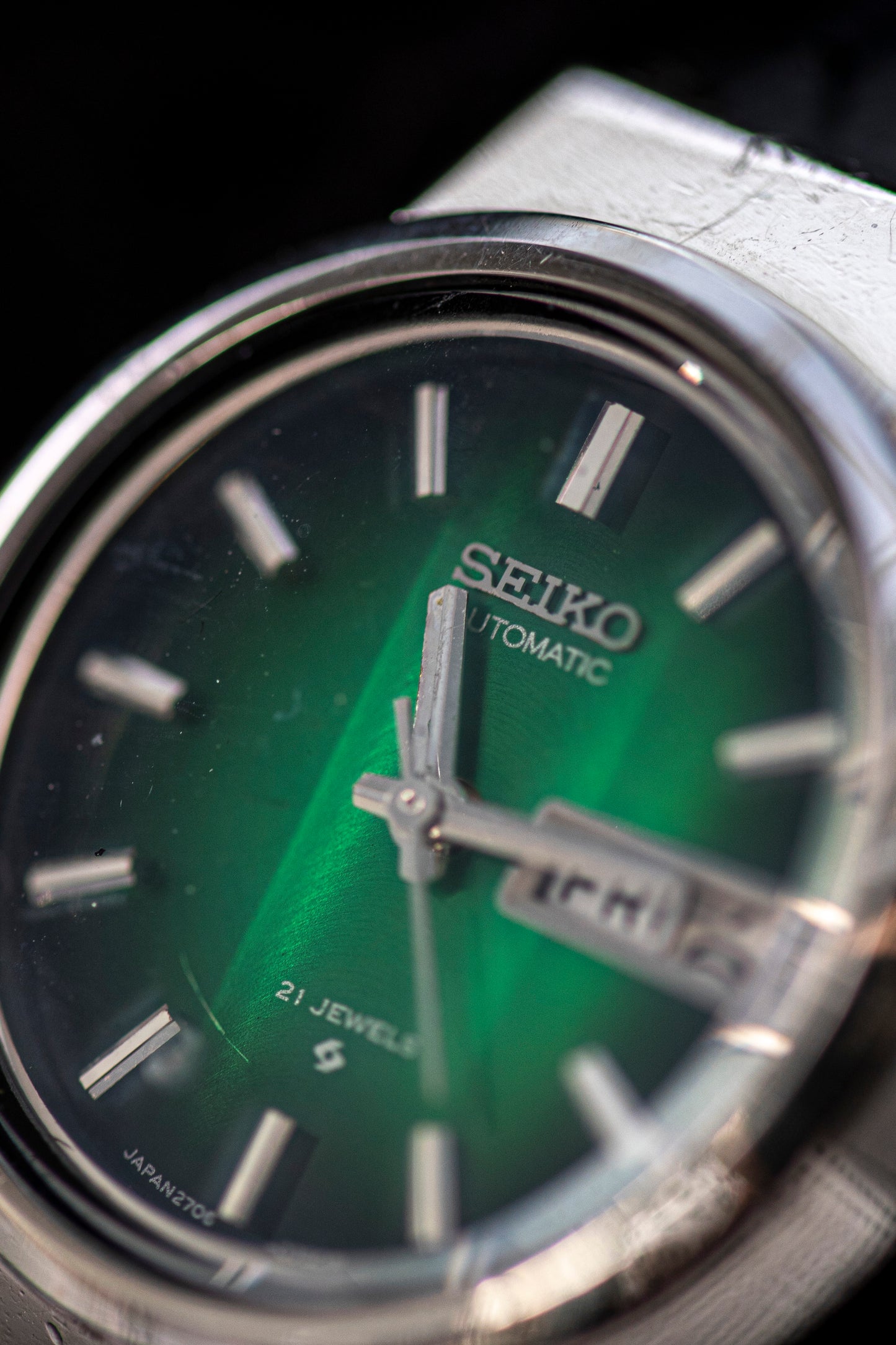SEIKO GREEN DIAL AUTOMATIC JAPAN PRELOVED WATCH