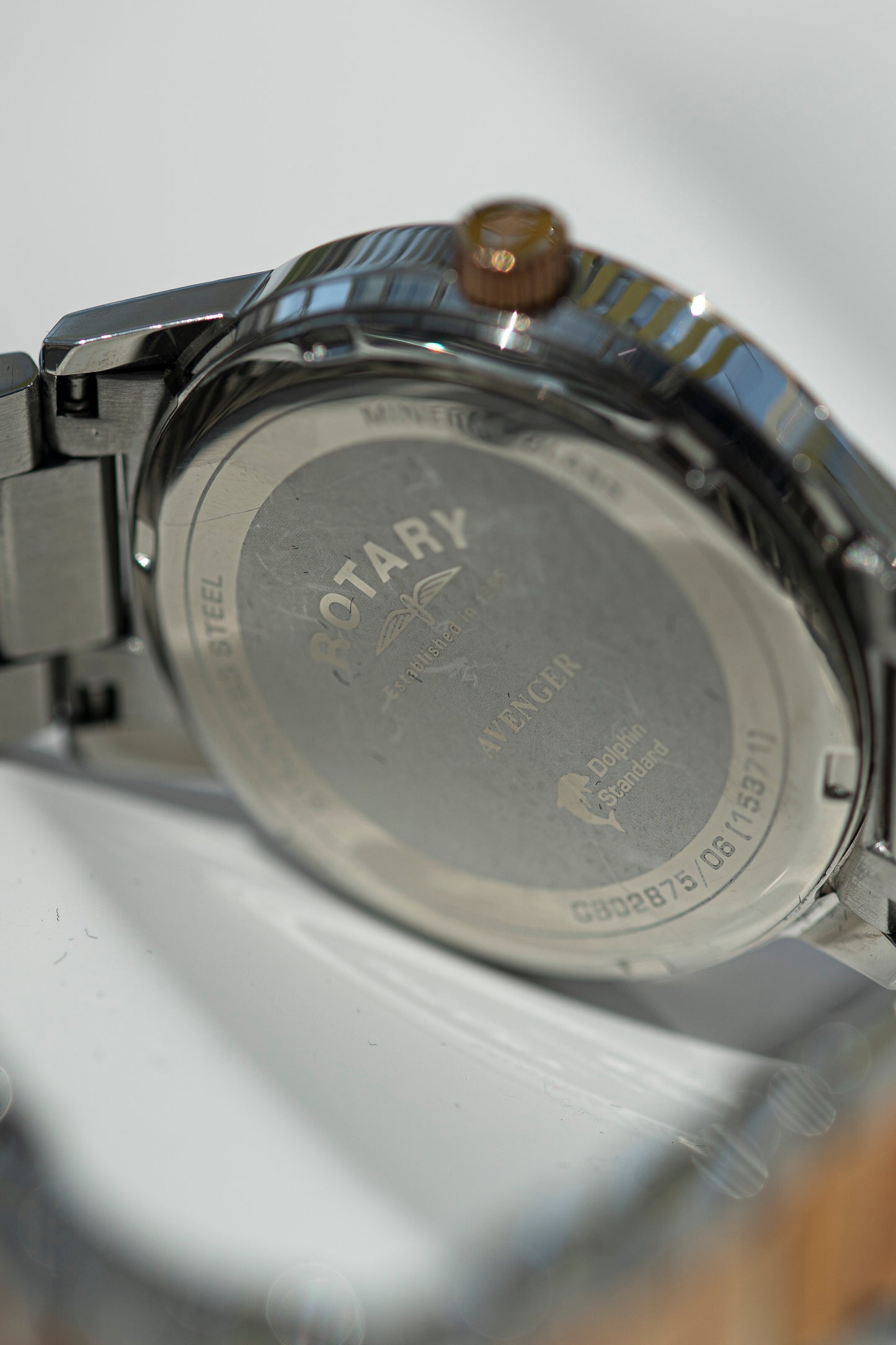 ROTARY KENSINGTON STEEL QUARTZ BRITISH NEVER USED WATCH