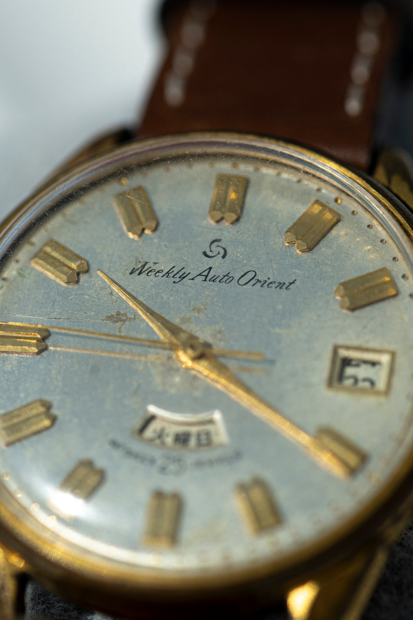 WEEKLY AUTO ORIENT GOLD PLATED JAPAN AUTOMATIC PRELOVED WATCH