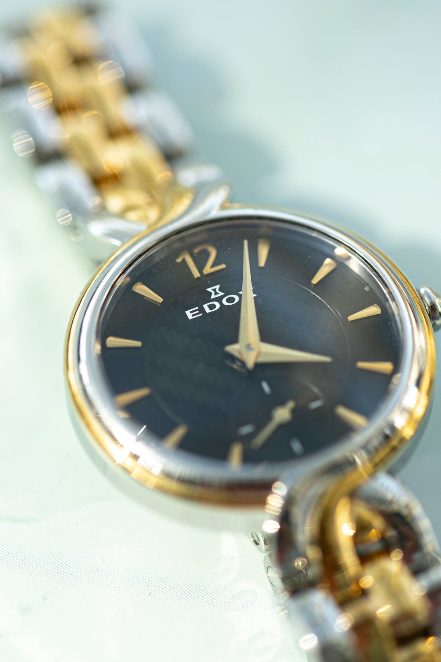EDOX TWO TONE SWISS QUARTZ PRELOVED WATCH