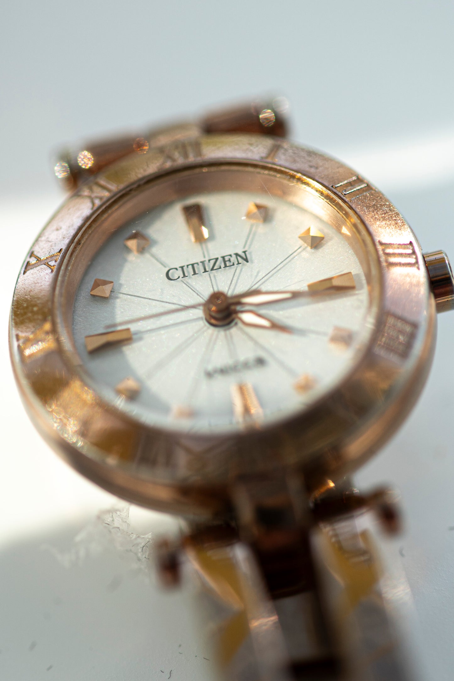 CITIZEN WICCA ROSE GOLD PLATED JAPAN QUARTZ PRELOVED WATCH