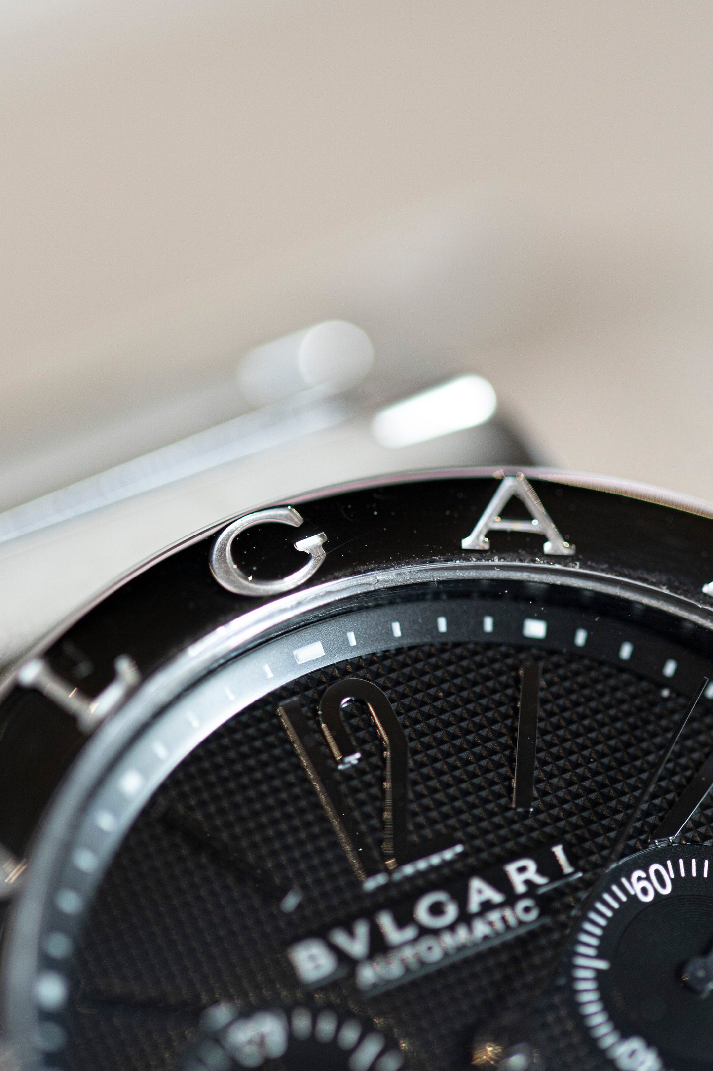 BVLGARI STEEL SWISS AUTOMATIC CHRONOGRAPH PRELOVED FULL SET WATCH