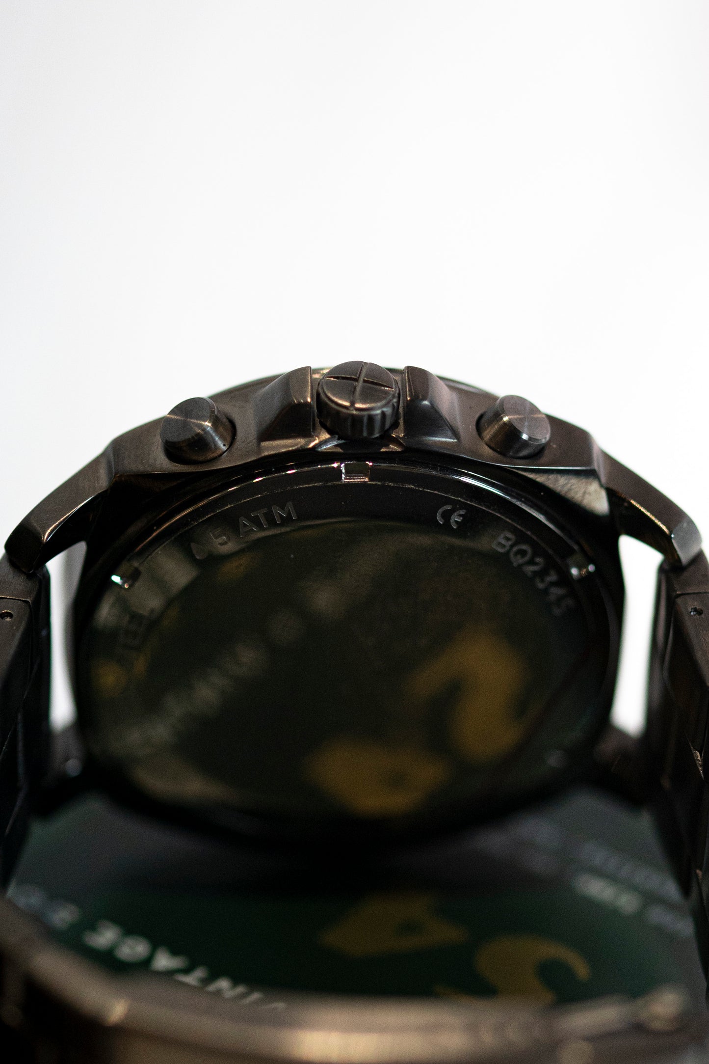 FOSSIL GUNMETAL CHRONOGRAPH STEEL QUARTZ PRELOVED NEVER WORN WATCH JAPAN