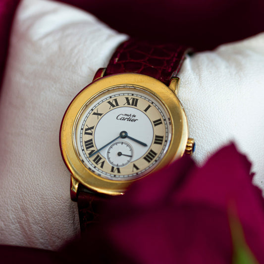 CARTIER MUST DE CARTIER VENDÔME VERMEIL QUARTZ SWISS VINTAGE WATCH