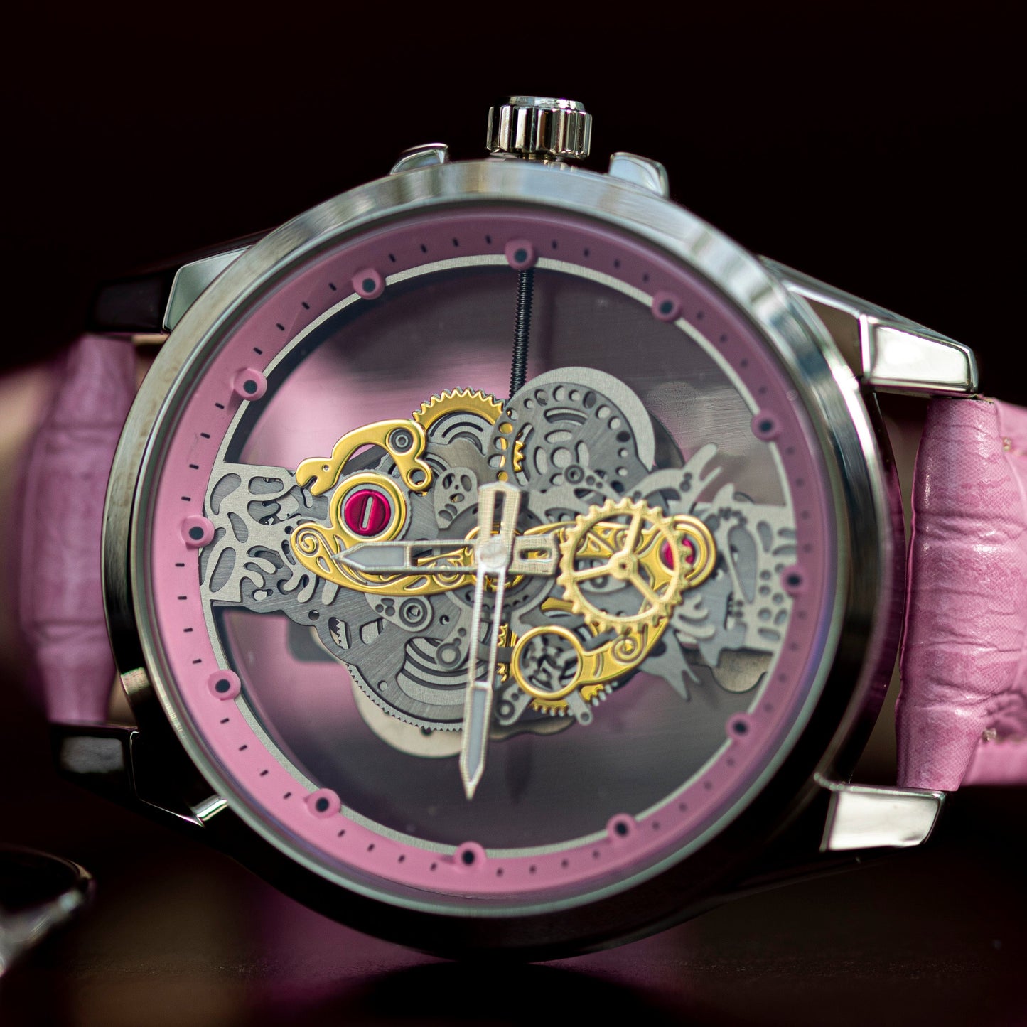 SKELETON STEEL MANUAL FASHION WATCH QUARTZ CHINESE