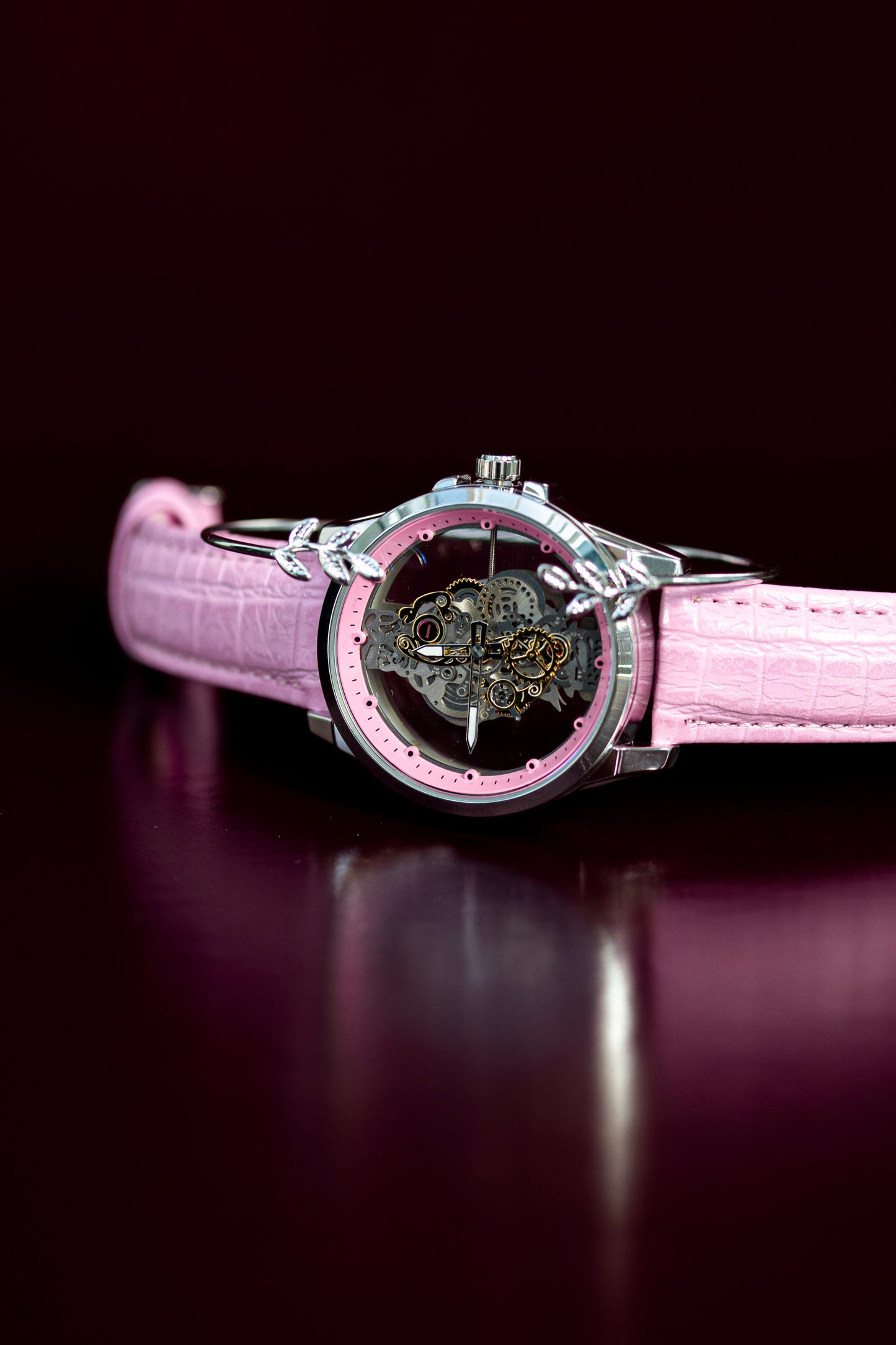 SKELETON STEEL MANUAL FASHION WATCH QUARTZ CHINESE