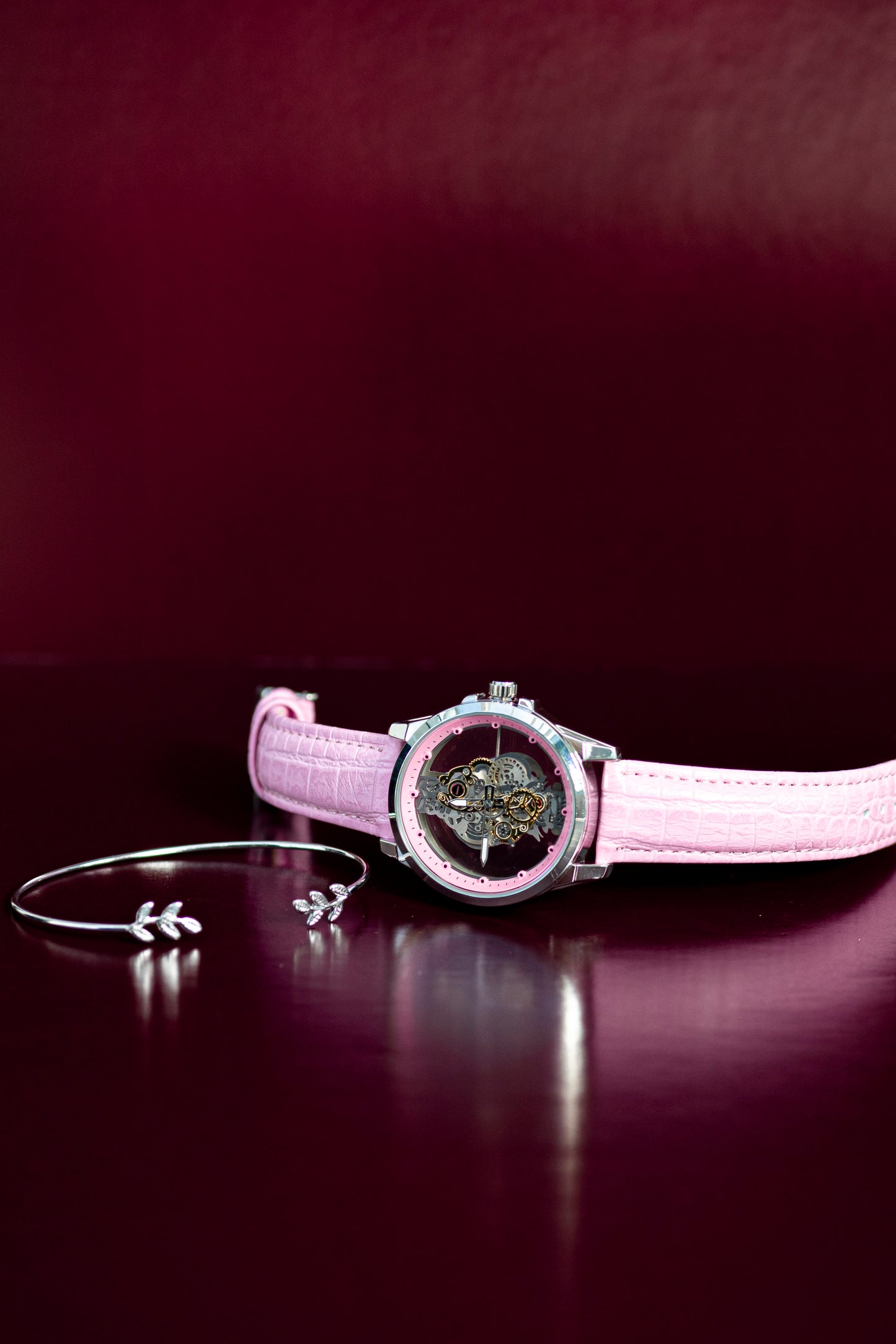 SKELETON STEEL MANUAL FASHION WATCH QUARTZ CHINESE