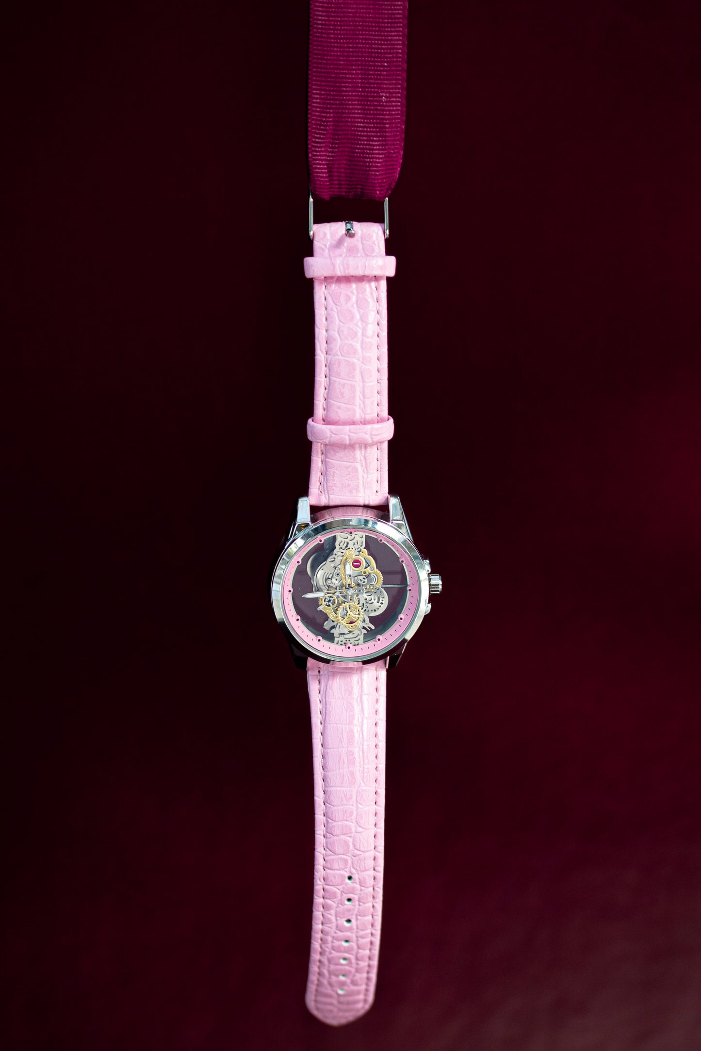 SKELETON STEEL MANUAL FASHION WATCH QUARTZ CHINESE