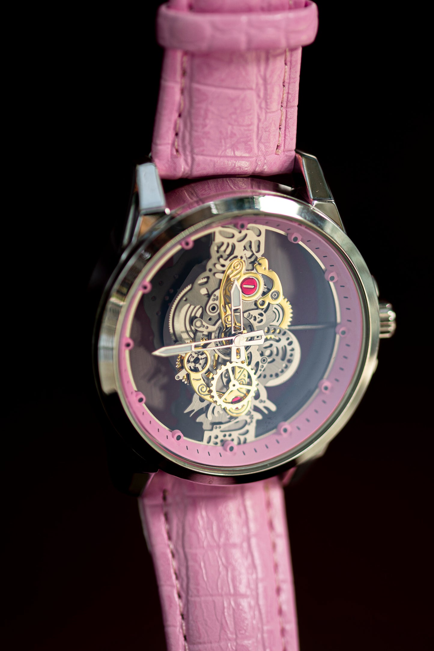 SKELETON STEEL MANUAL FASHION WATCH QUARTZ CHINESE