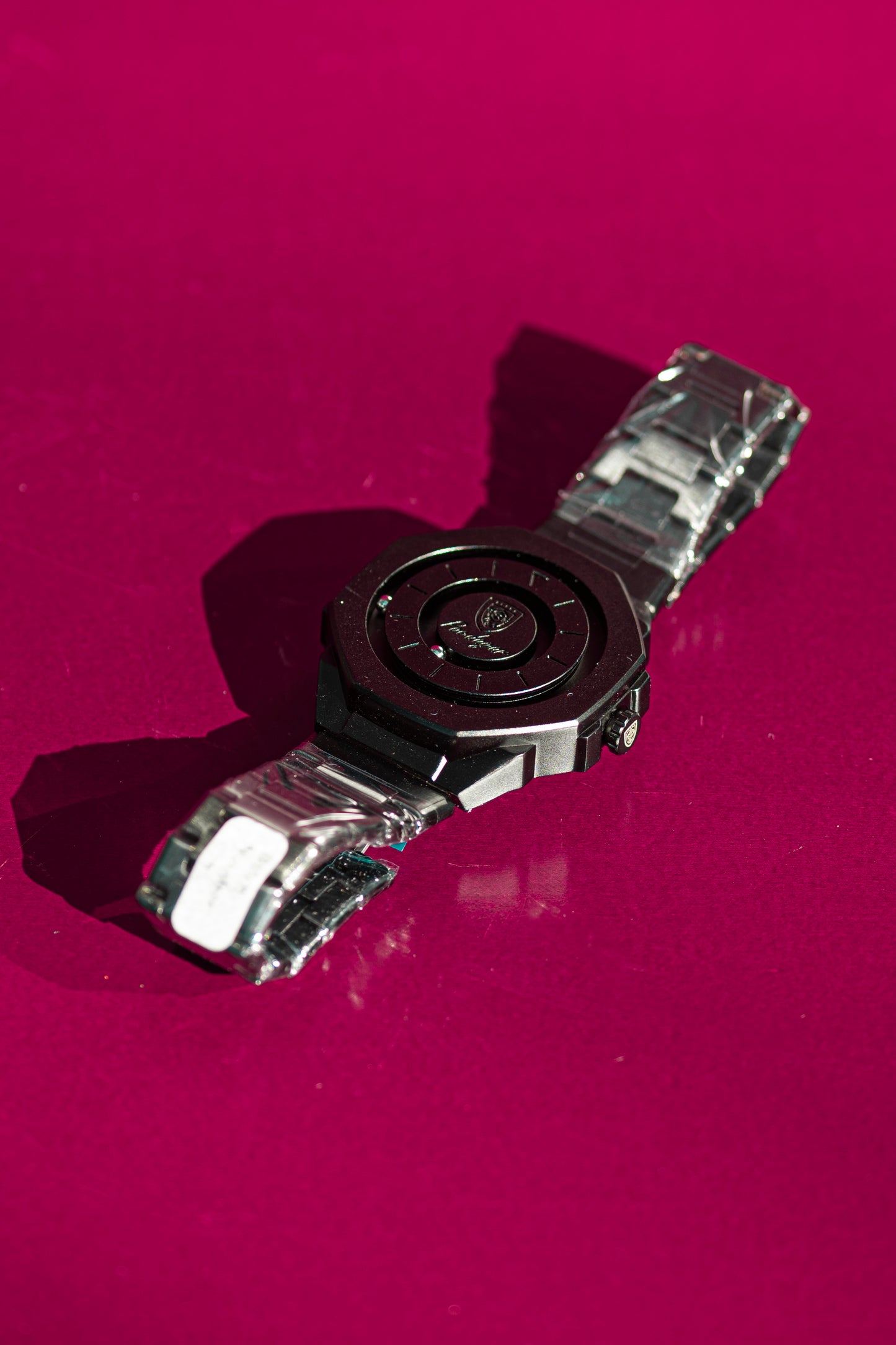 PORSHEN BLACK STEEL QUARTZ JAPAN FASHION WATCH