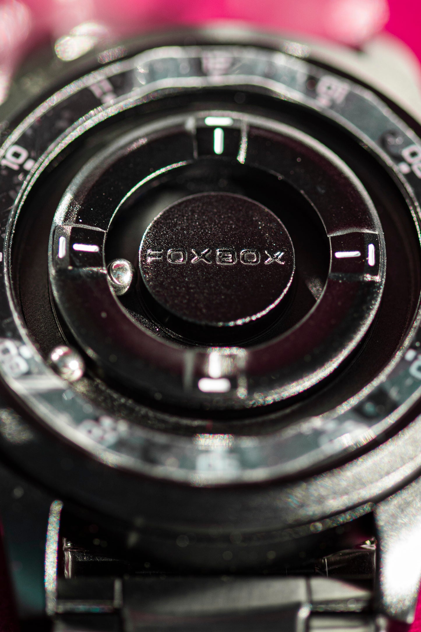 FOXBOX BLACK STEEL QUARTZ JAPAN FASHION WATCH