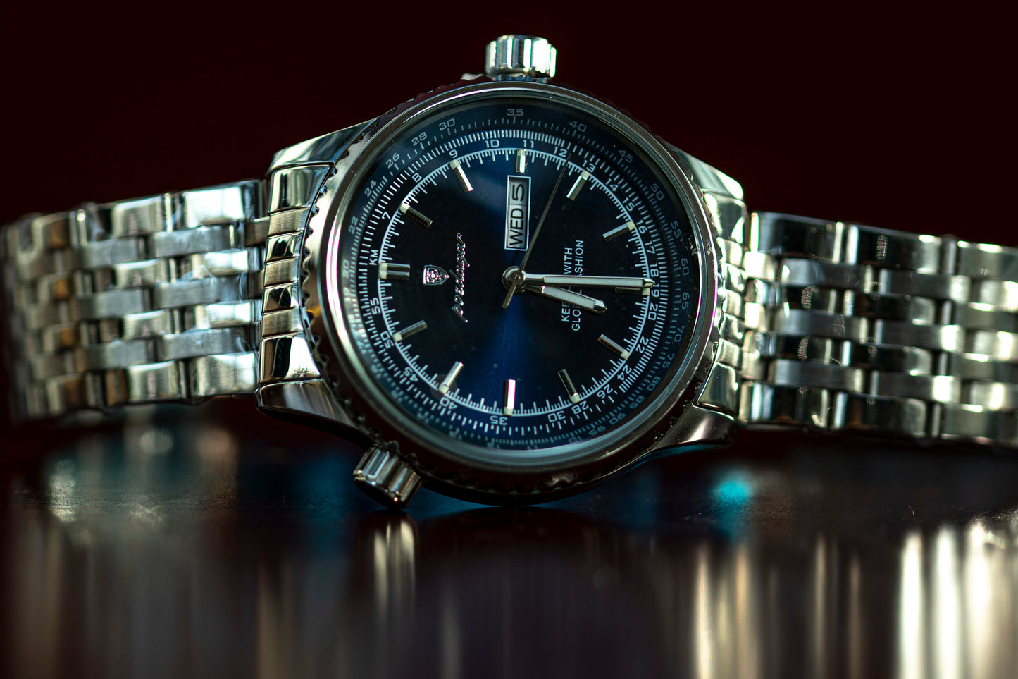 POEDAGAR STEEL QUARTZ FASHION WATCH