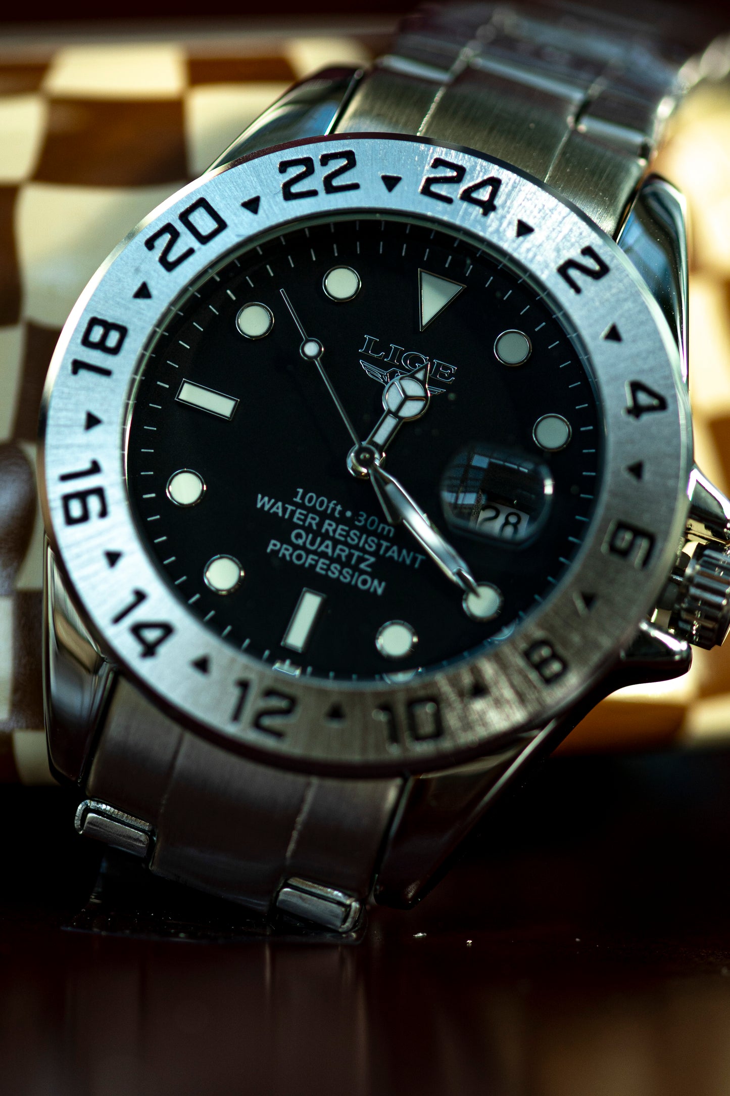 LIGE STEEL QUARTZ FASHION WATCH