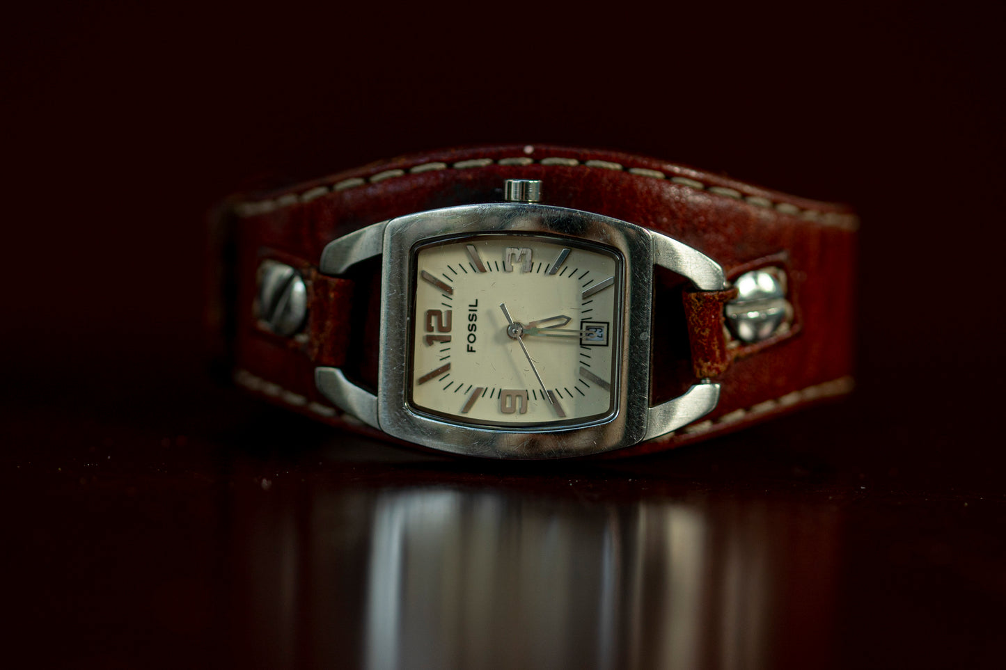 FOSSIL STEEL QUARTZ USA PRELOVED WATCH