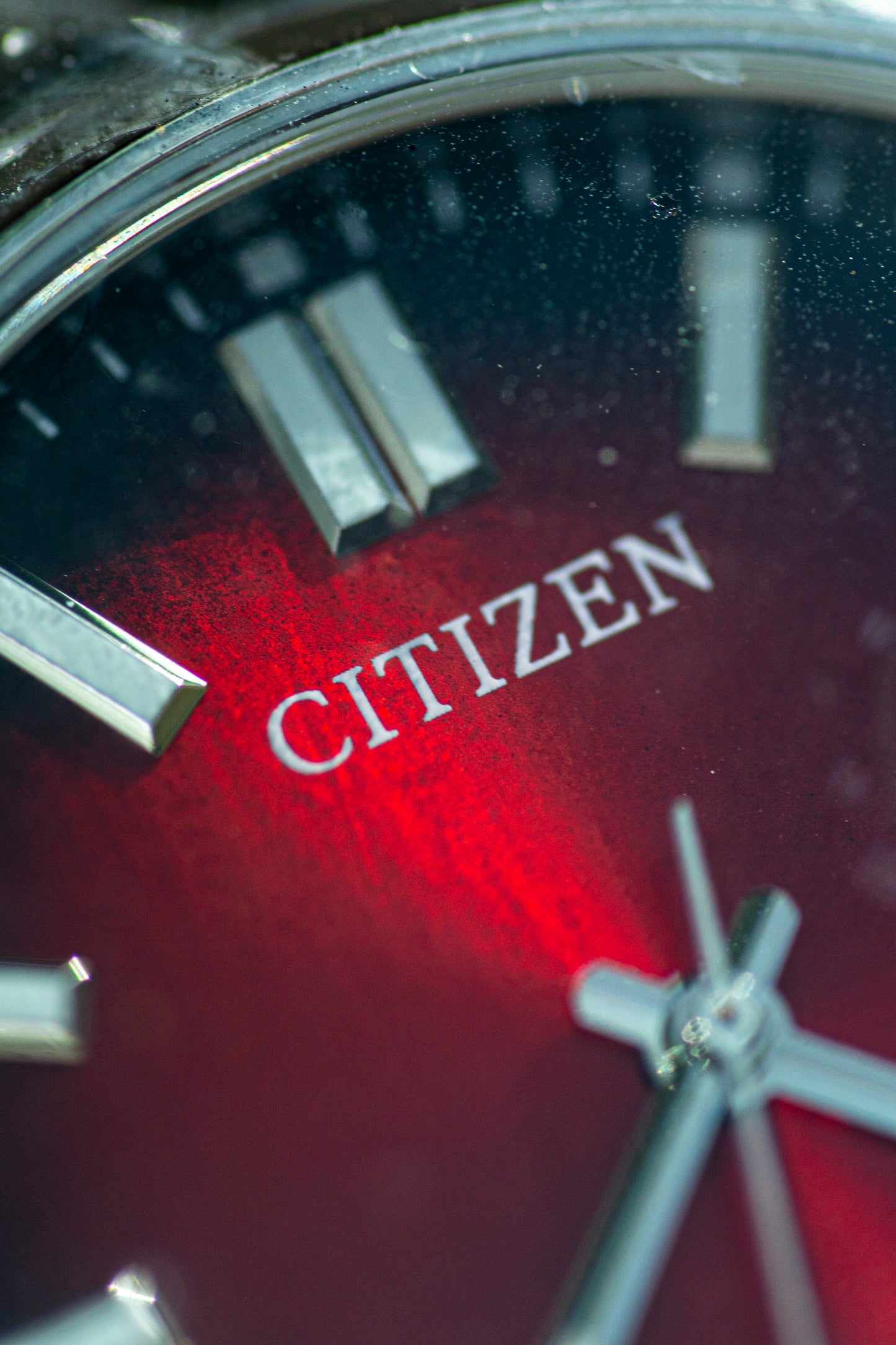 CITIZEN TSUYOSA SUNBURST BURGUNDY DIAL NEVER-USED AUTOMATIC STEEL JAPAN FULL SET WATCH