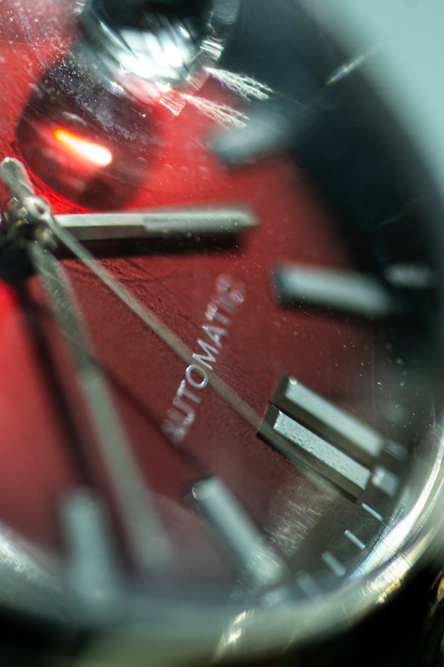 CITIZEN TSUYOSA SUNBURST BURGUNDY DIAL NEVER-USED AUTOMATIC STEEL JAPAN FULL SET WATCH