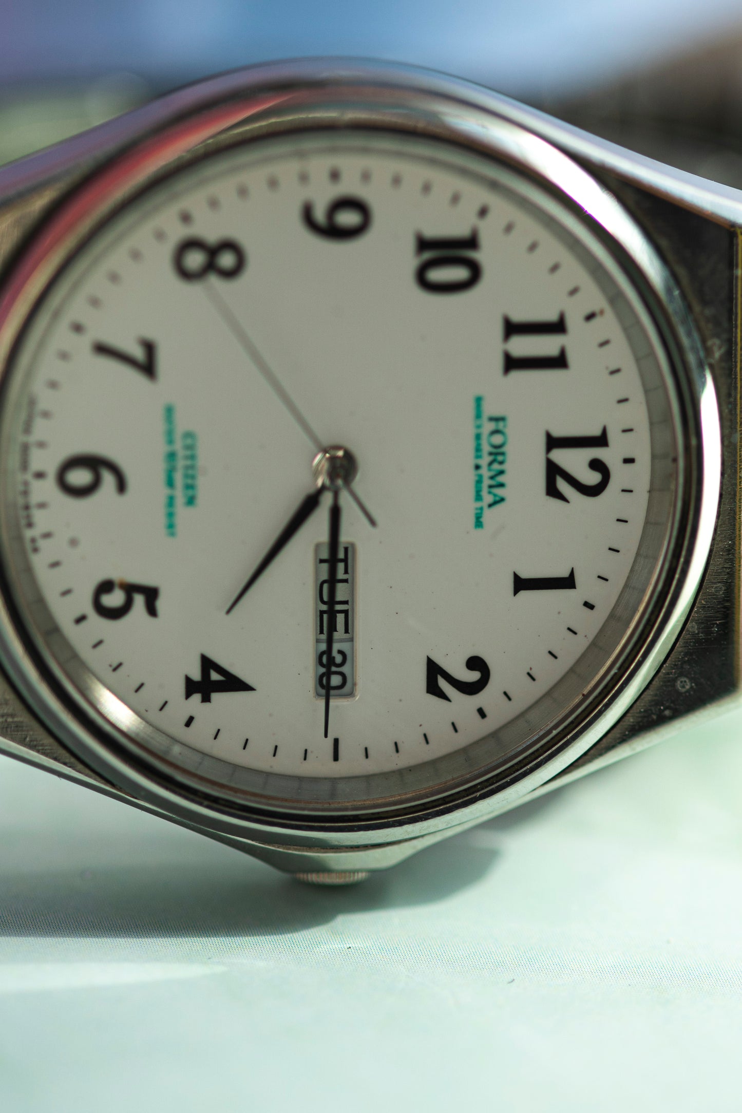 CITIZEN FORMA 1980S STEEL QUARTZ DAYDATE JAPAN PRELOVED WATCH