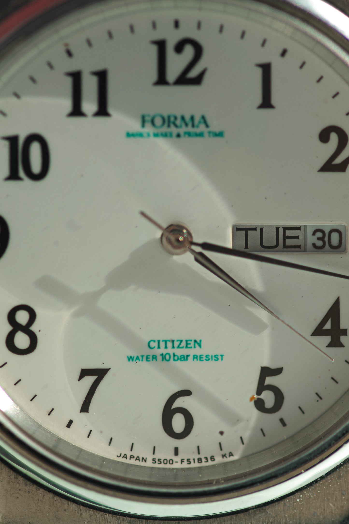 CITIZEN FORMA 1980S STEEL QUARTZ DAYDATE JAPAN PRELOVED WATCH