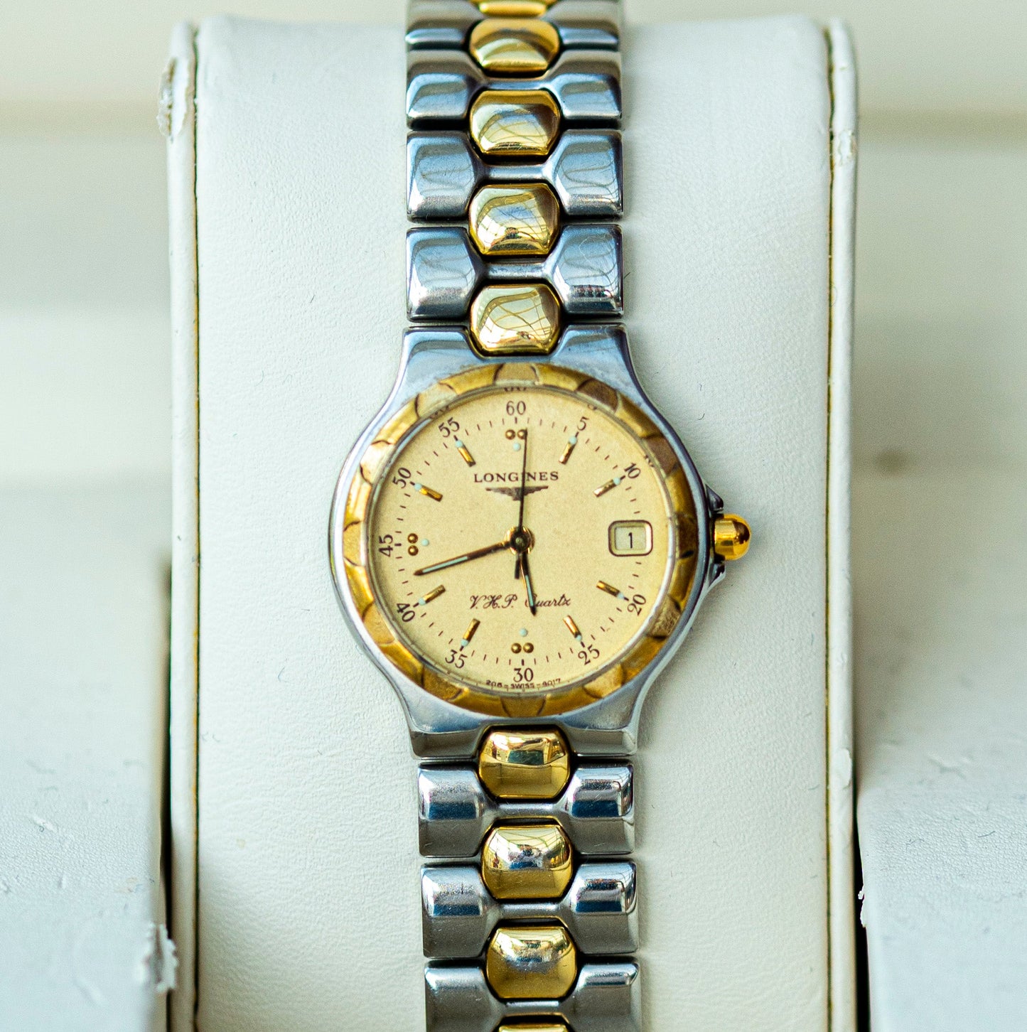 LONGINES CONQUEST TWO-TONE QUARTZ SWISS PRELOVED WATCH