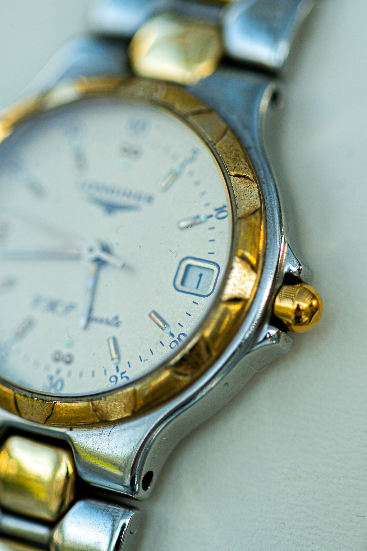 LONGINES CONQUEST TWO-TONE QUARTZ SWISS PRELOVED WATCH