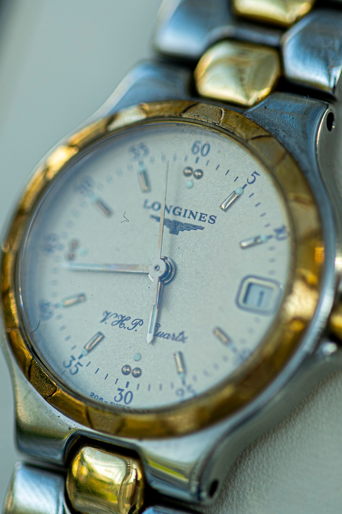 LONGINES CONQUEST TWO-TONE QUARTZ SWISS PRELOVED WATCH