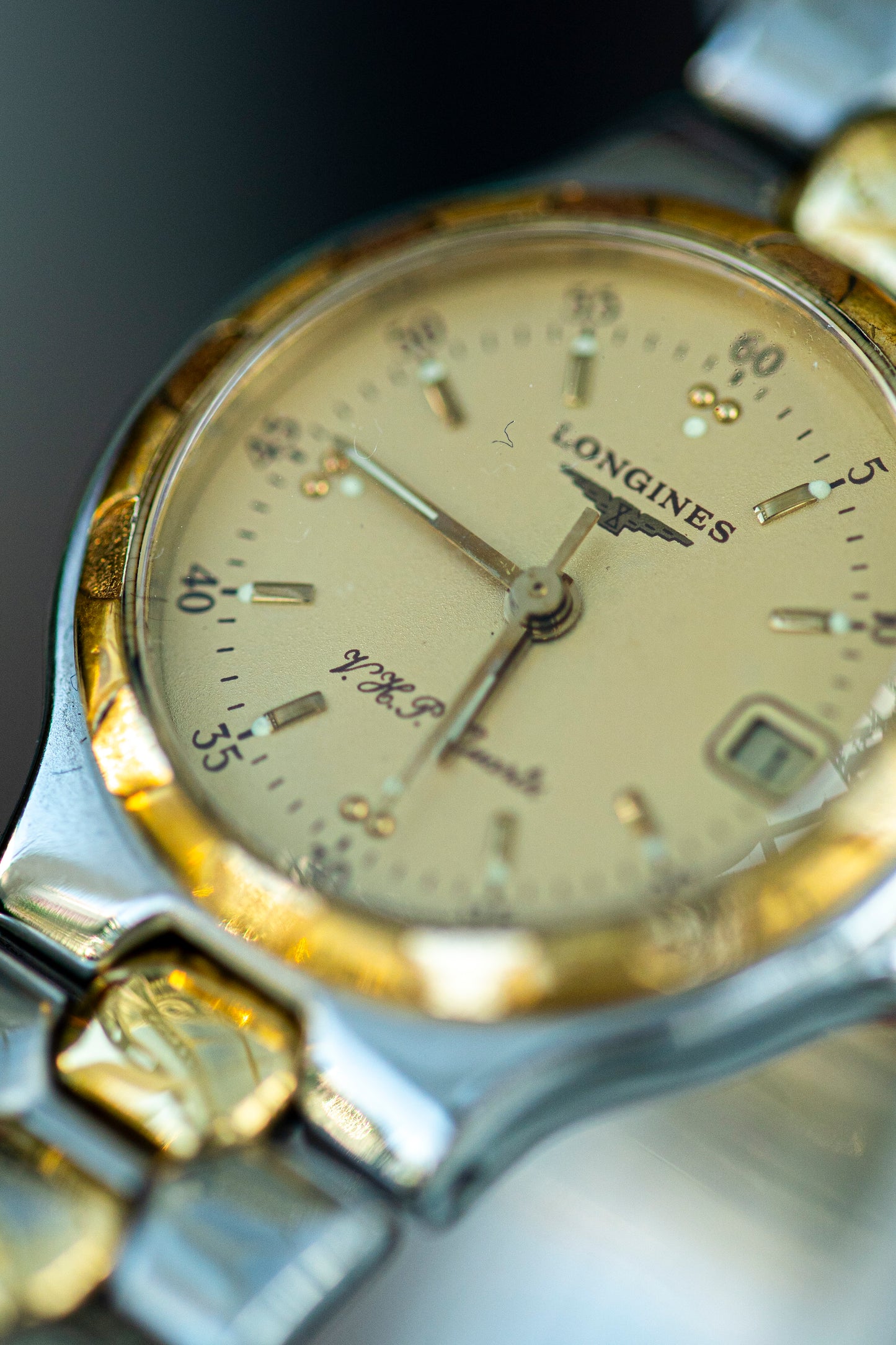 LONGINES CONQUEST TWO-TONE QUARTZ SWISS PRELOVED WATCH
