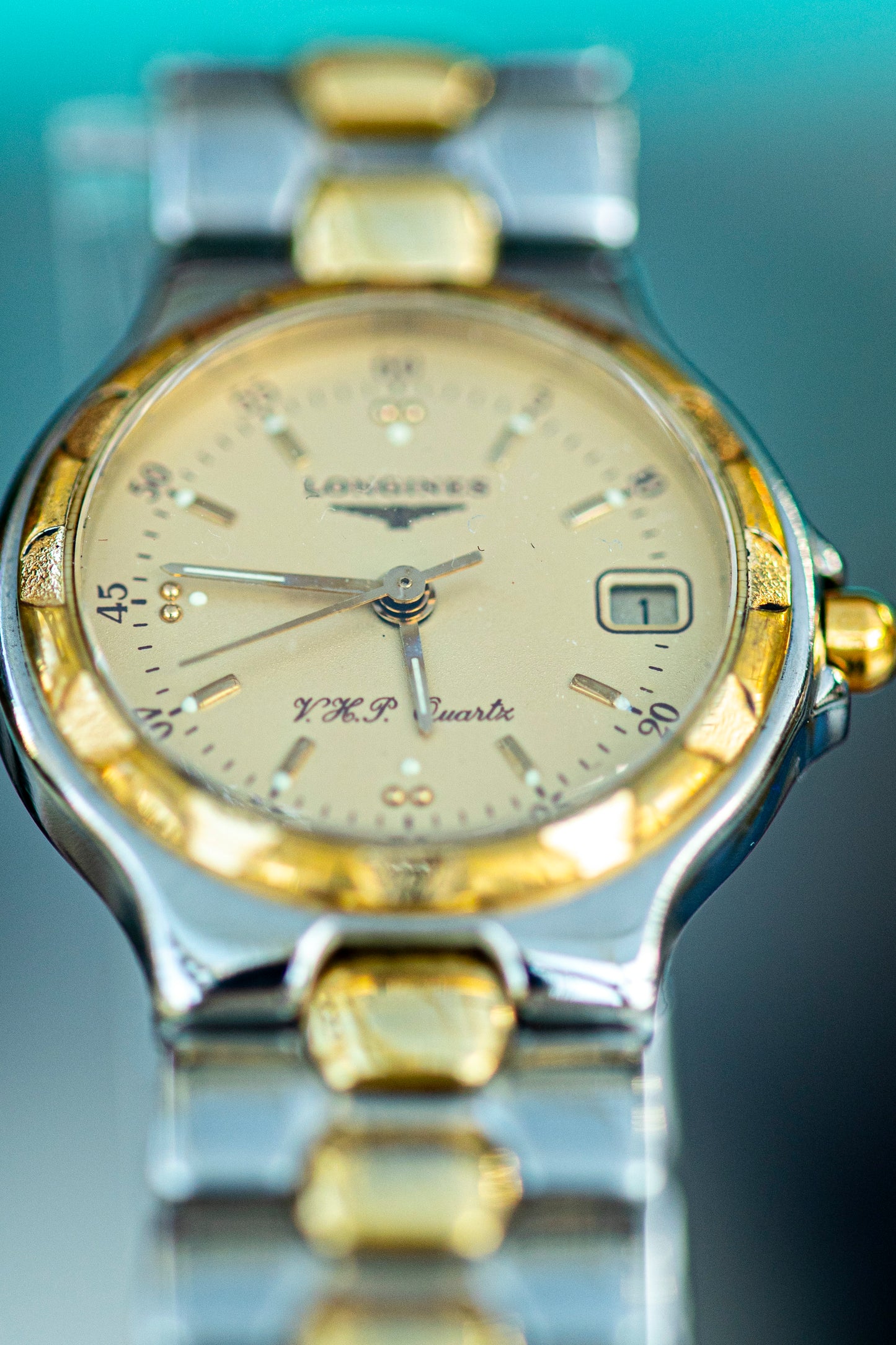 LONGINES CONQUEST TWO-TONE QUARTZ SWISS PRELOVED WATCH