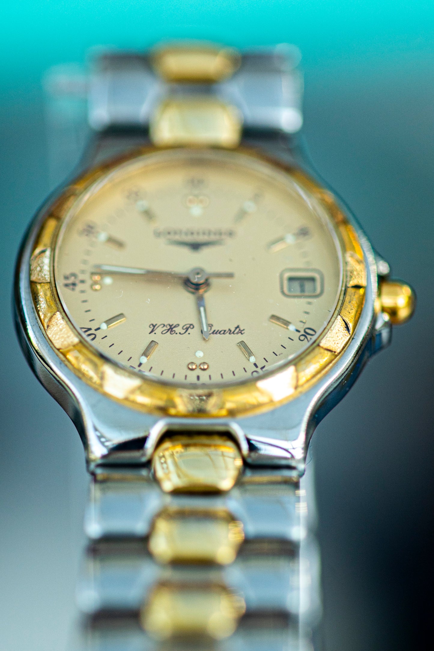 LONGINES CONQUEST TWO-TONE QUARTZ SWISS PRELOVED WATCH