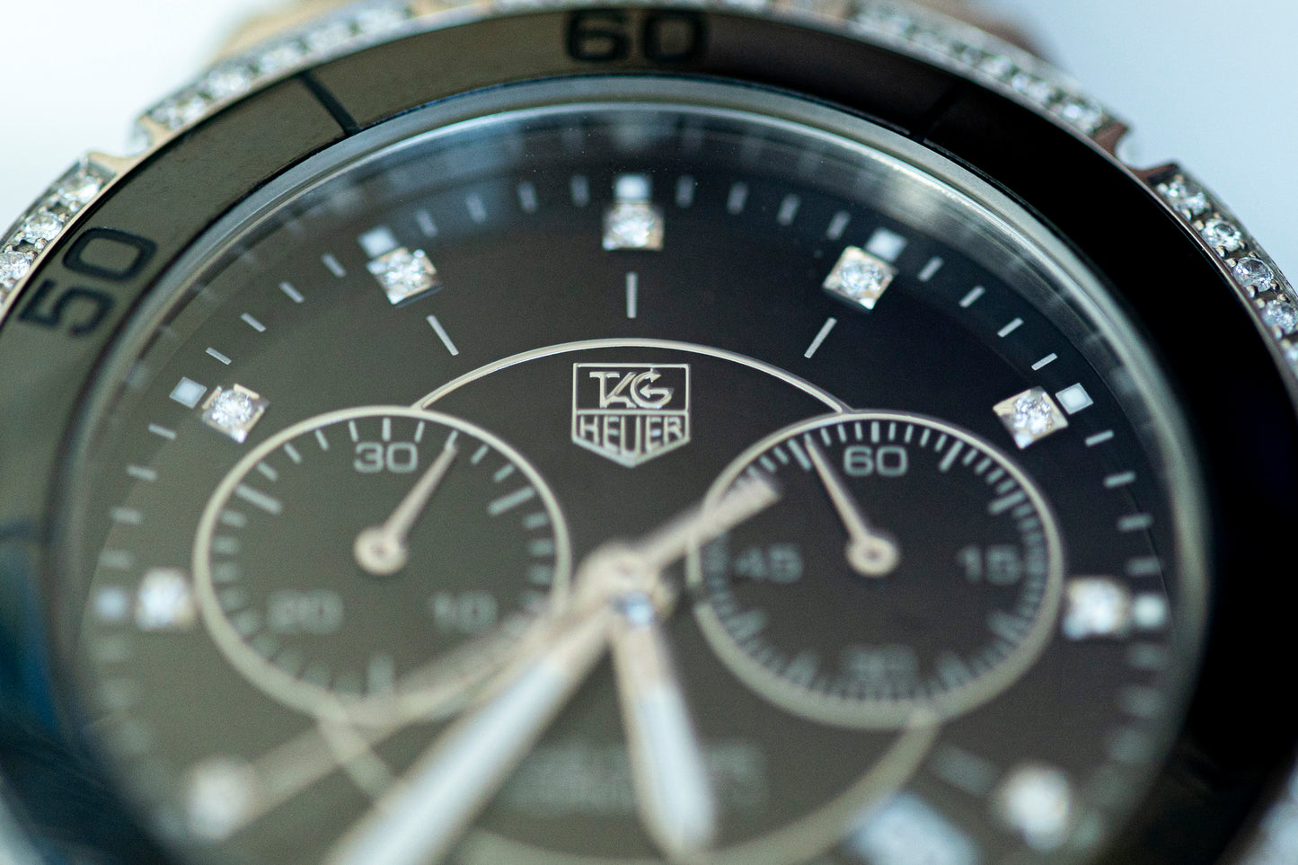 TAG HEUER FORMULA 1 FACTORY DIAMONDS CHRONOGRAPH QUARTZ SWISS PRELOVED WATCH