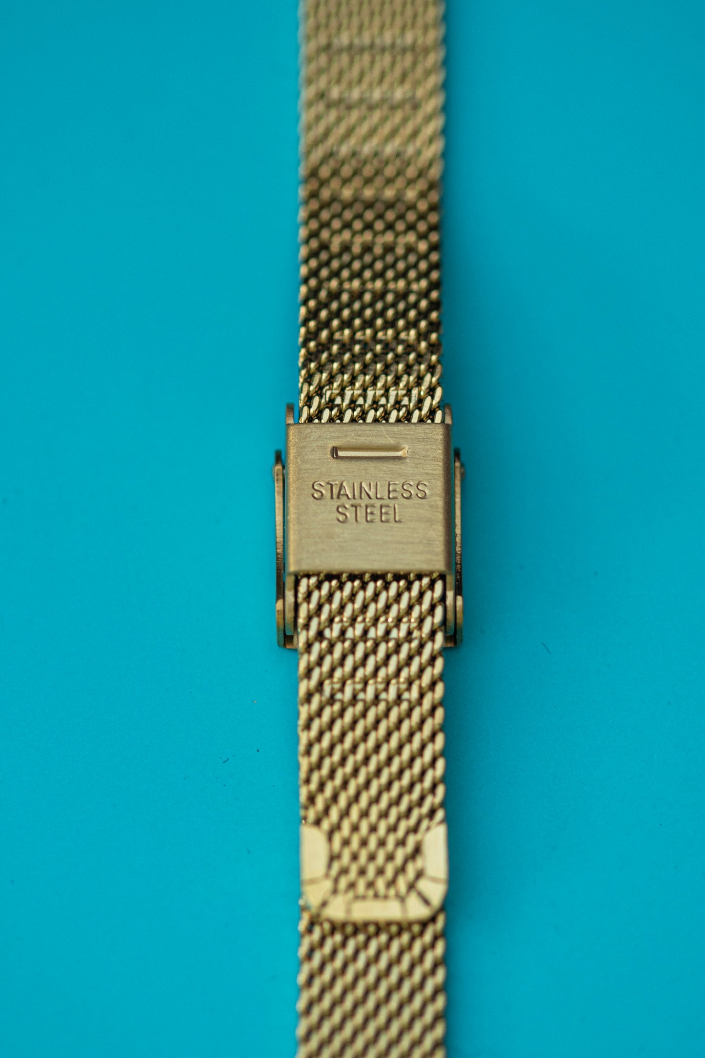 GOLD-TONE STAINLESS STEEL MILANESE MESH WATCH BRACELET