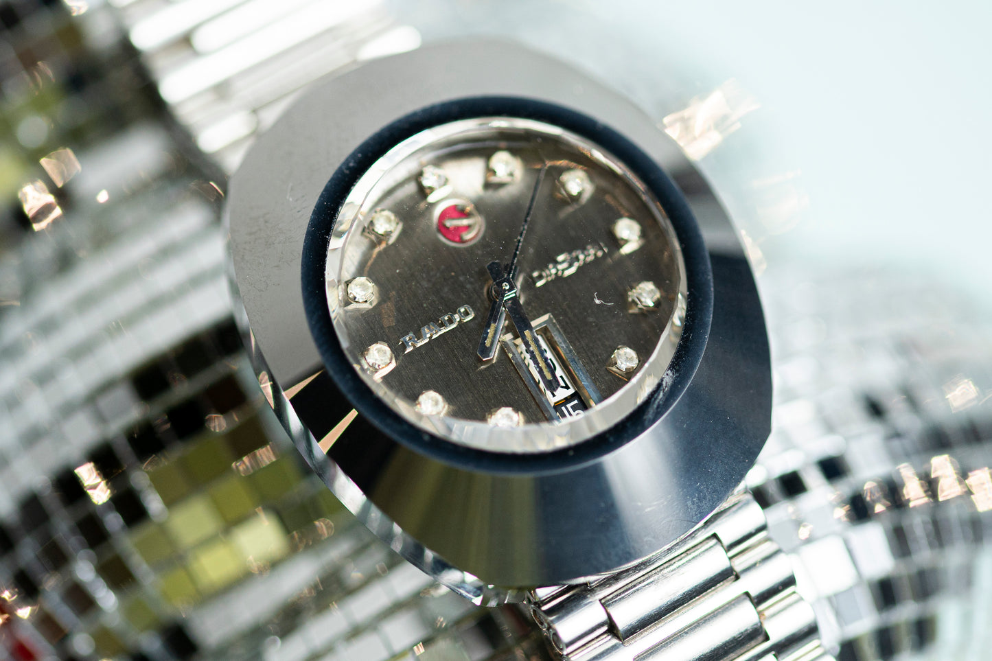 RADO DIASTAR 2000s AUTOMATIC CERAMIC CASE STEEL BRACELET DAY DATE SWISS PRELOVED WATCH