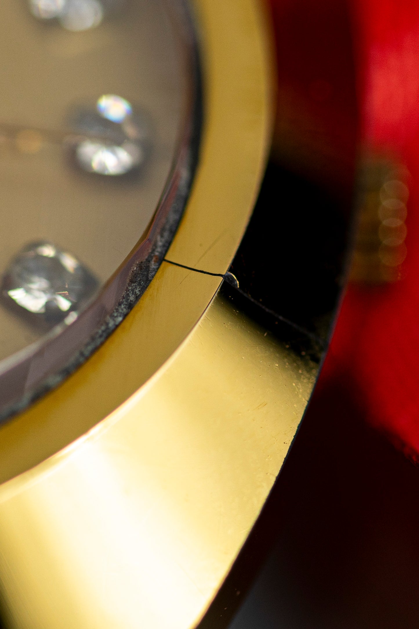 RADO DIASTAR 2000s AUTOMATIC CERAMIC (CRACKED) CASE GOLD PLATED DAY DATE SWISS PRELOVED WATCH