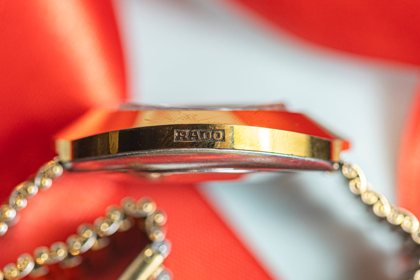 RADO DIASTAR 2000s AUTOMATIC CERAMIC (CRACKED) CASE GOLD PLATED DAY DATE SWISS PRELOVED WATCH