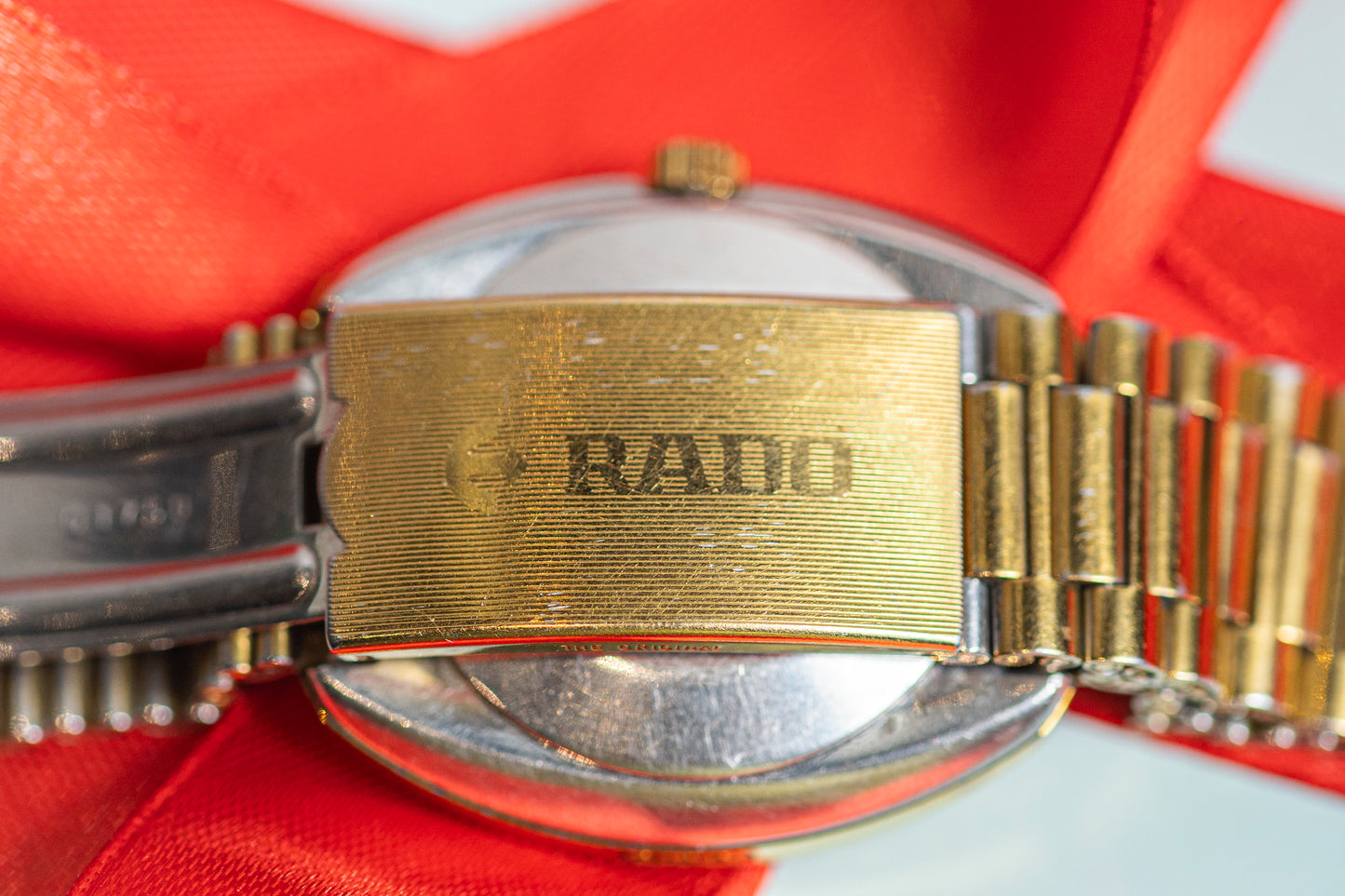 RADO DIASTAR 2000s AUTOMATIC CERAMIC (CRACKED) CASE GOLD PLATED DAY DATE SWISS PRELOVED WATCH